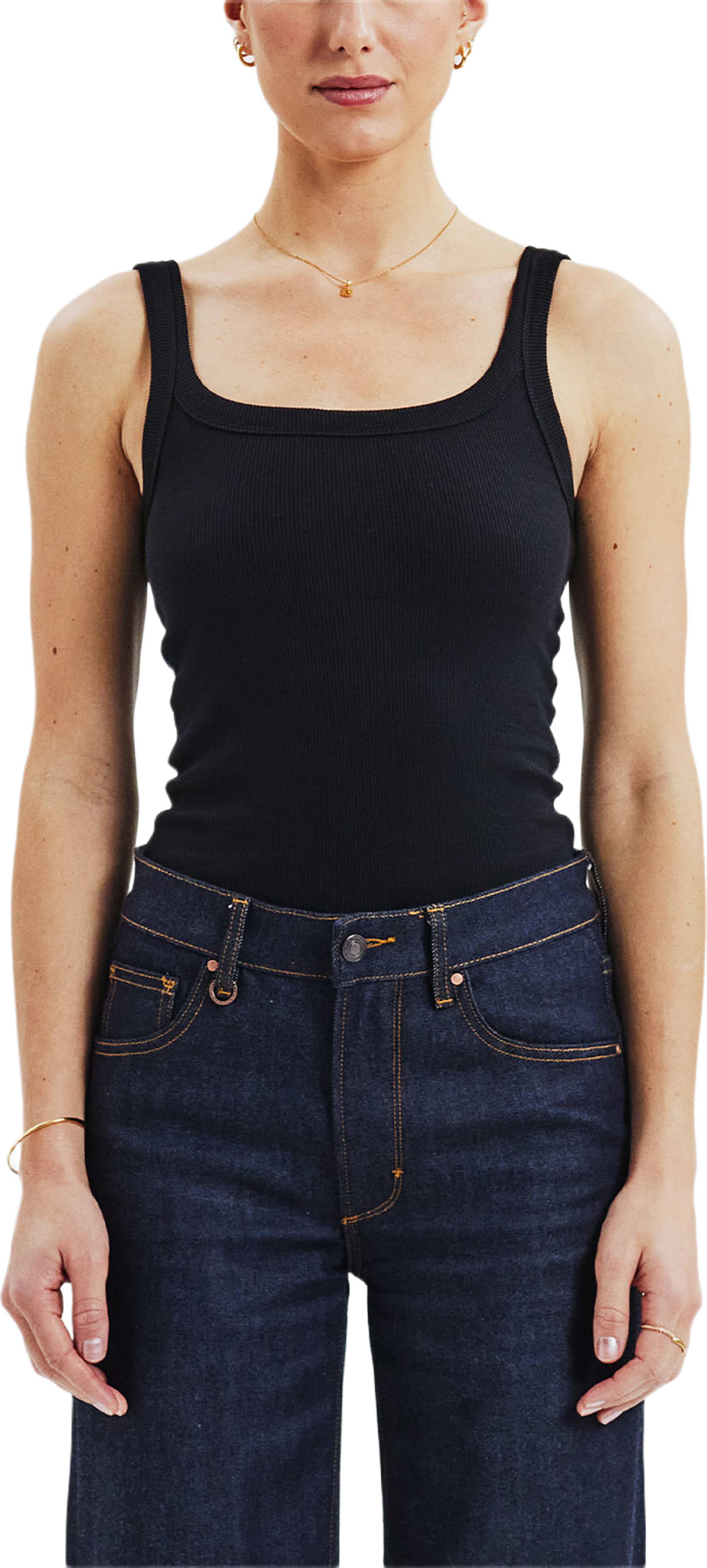 Singlet Ribbed Tank, från Bread & Boxers, i färgen Black. Klicka för att öppna bilden i stort format