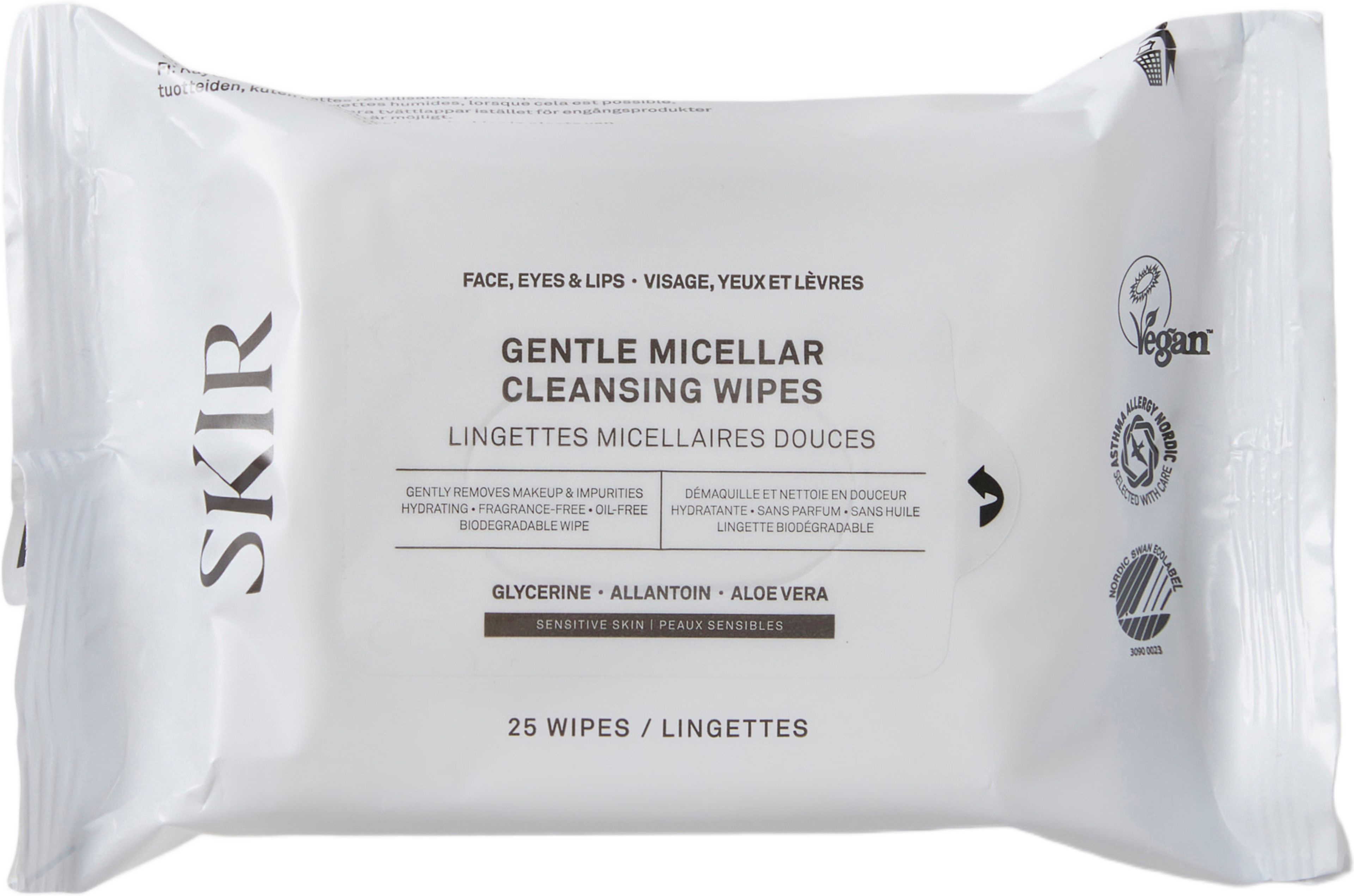 Gentle Micellar Cleansing Wipes, från Skir. Klicka för att öppna bilden i stort format