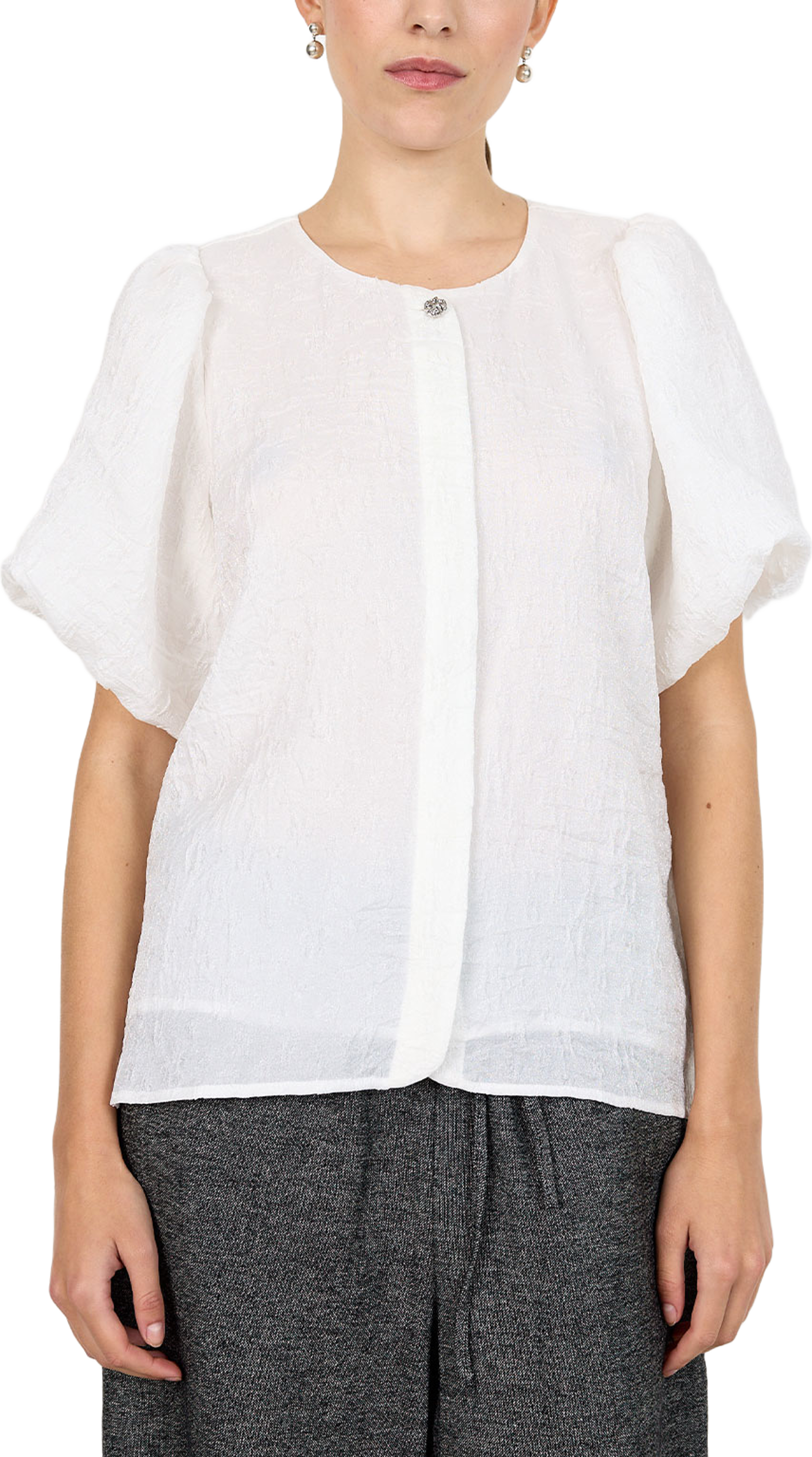 Lr-orit 2 blouse, från Leveté Room, i färgen Star White. Klicka för att öppna bilden i stort format