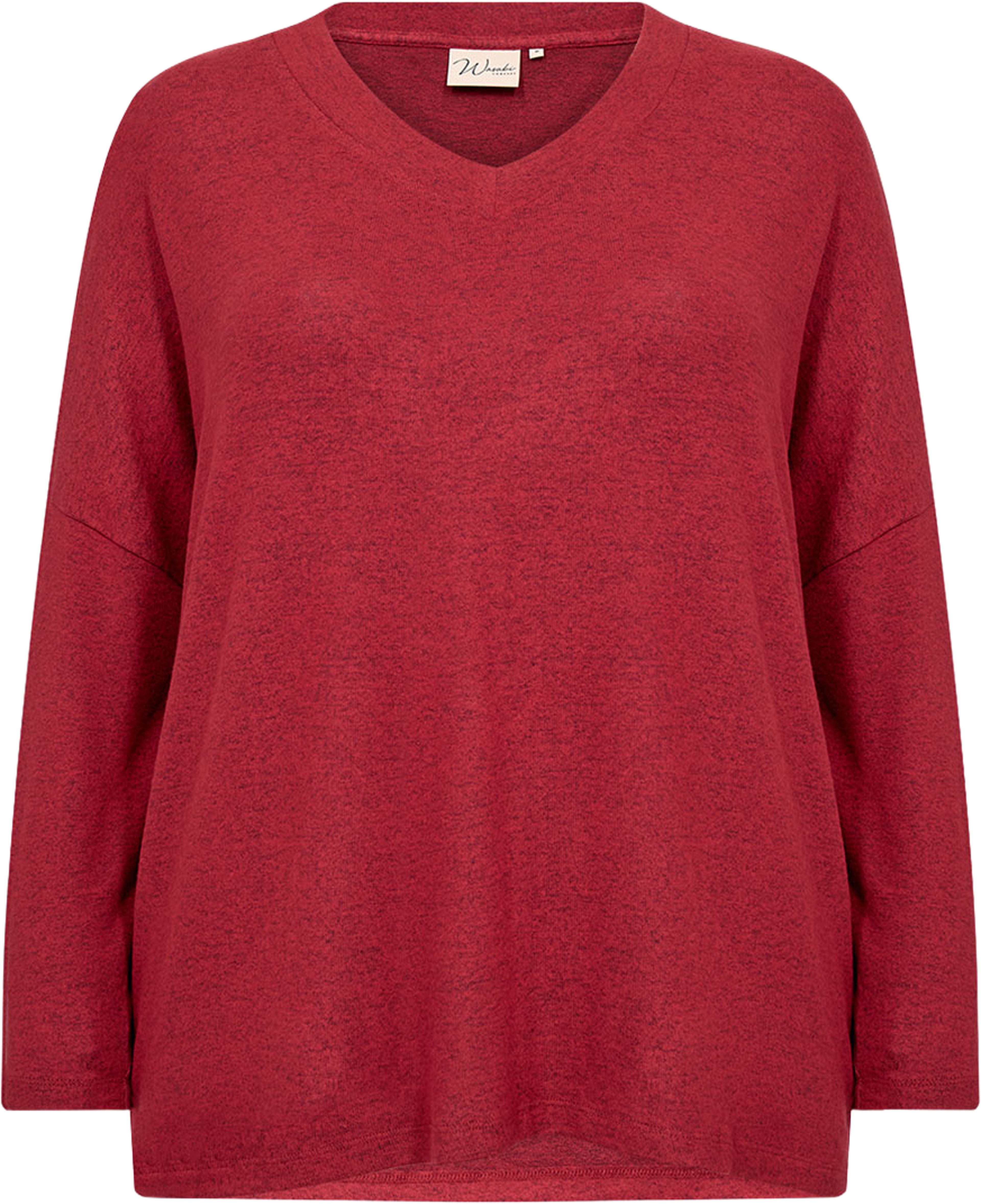 WA-Simone 1 Blouse, från Wasabi Concept, i färgen Chili Pepper Melange. Klicka för att öppna bilden i stort format