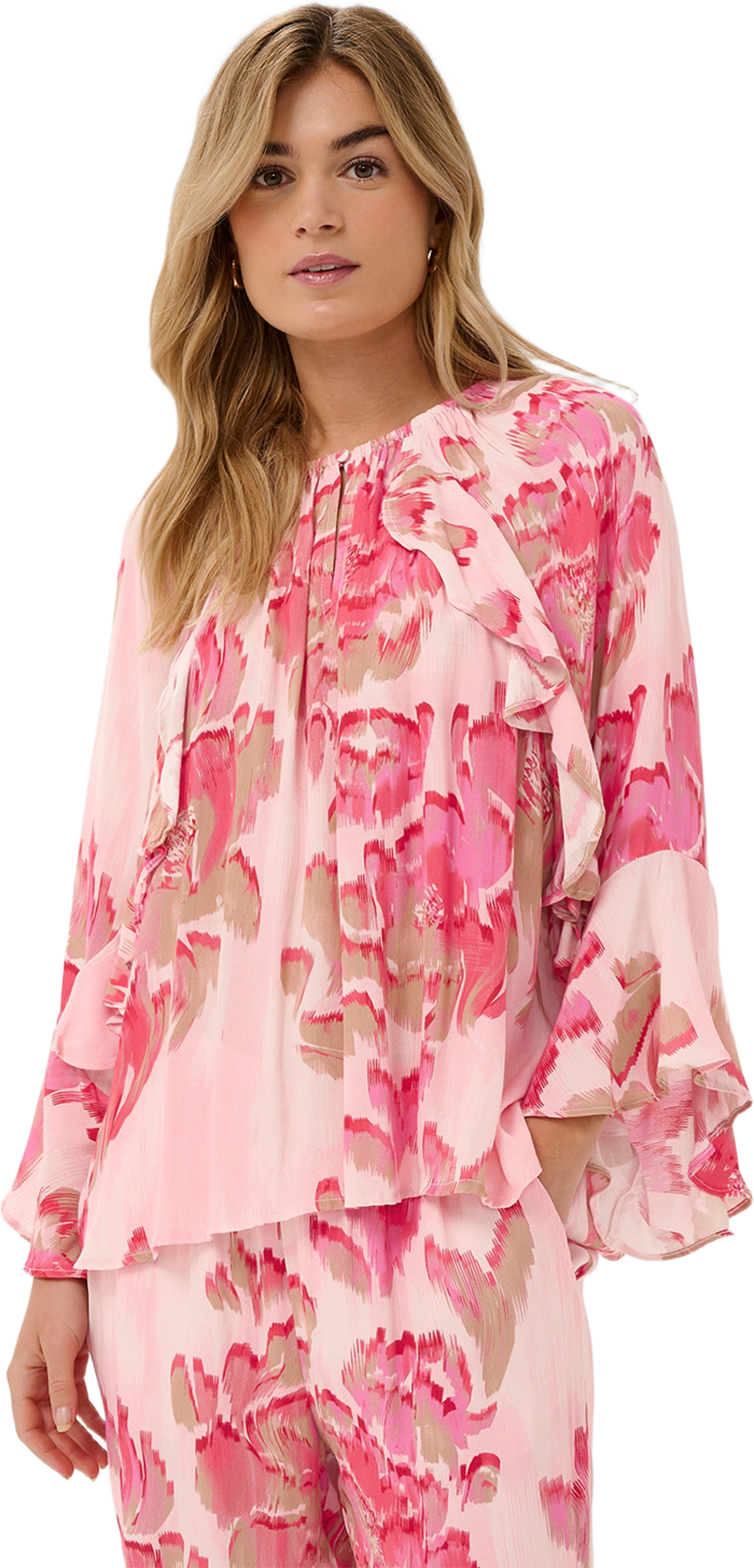 Pollyana Blouse, från Saint Tropez, i färgen Poppy Shaded Flower. Klicka för att öppna bilden i stort format