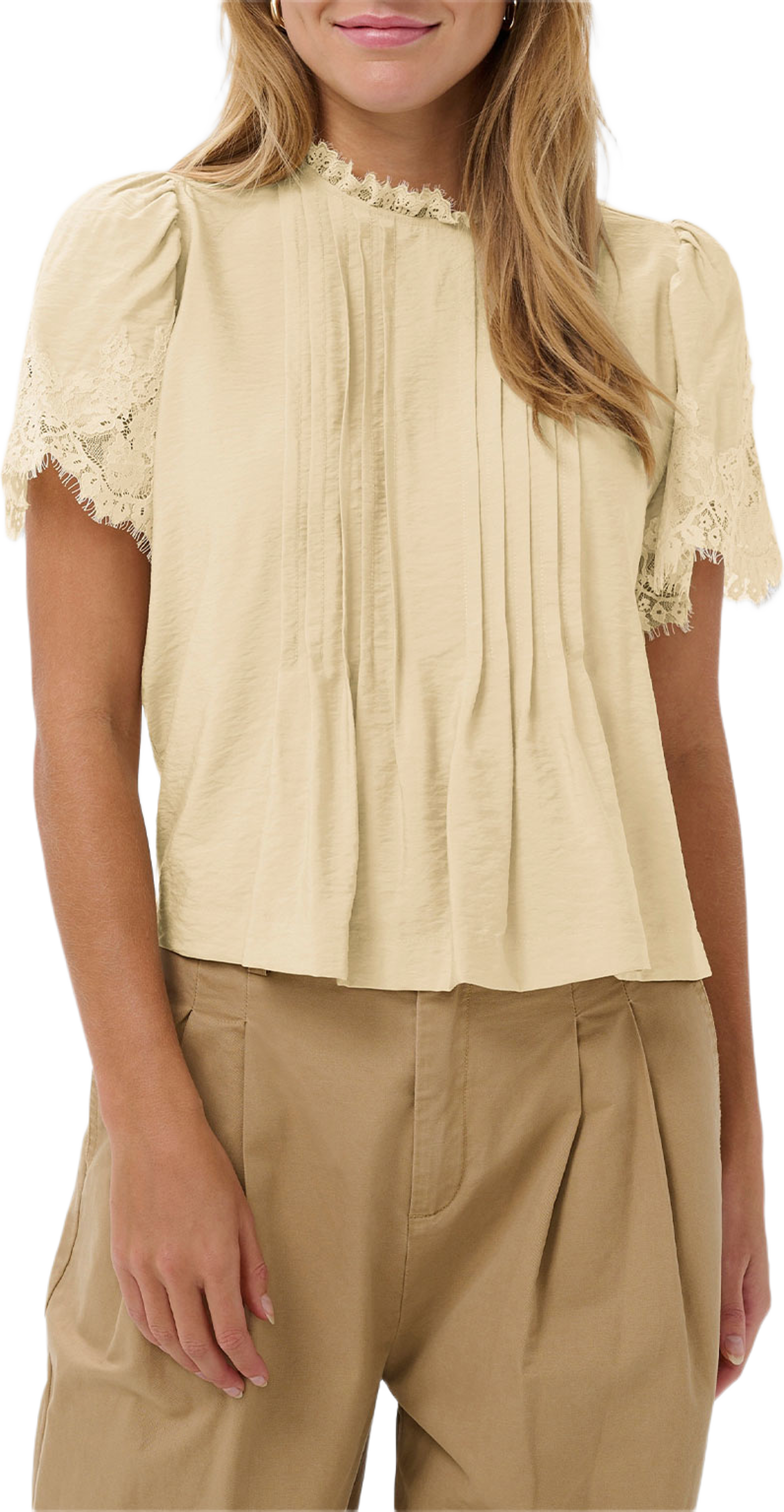 PrudenceSZ Blouse, från Saint Tropez, i färgen Brown Rice. Klicka för att öppna bilden i stort format