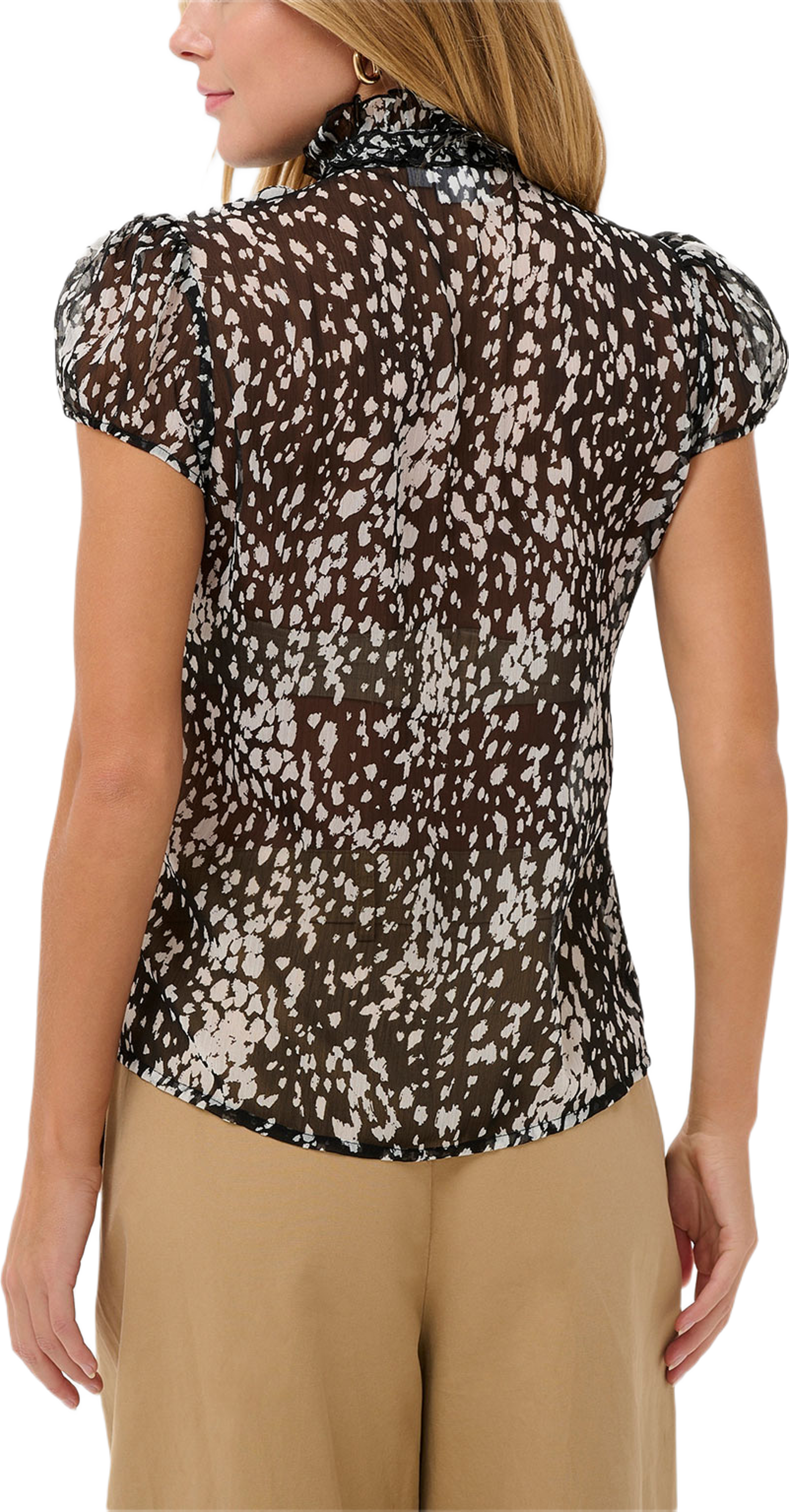 LiljaSZ Crinkle Shirt, från Saint Tropez, i färgen Blackice Spotty Animal. Klicka för att öppna bilden i stort format