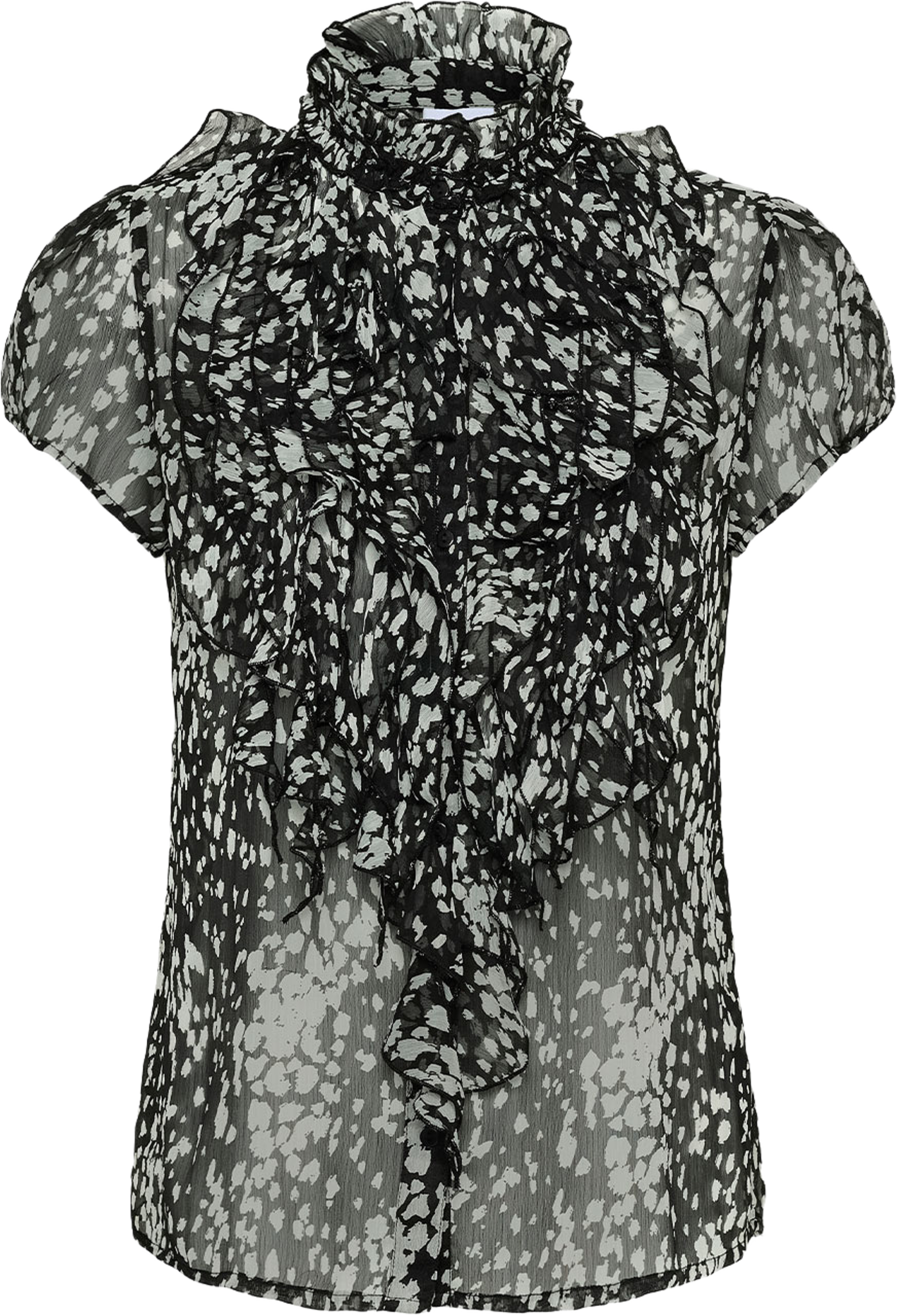 LiljaSZ Crinkle Shirt, från Saint Tropez, i färgen Blackice Spotty Animal. Klicka för att öppna bilden i stort format