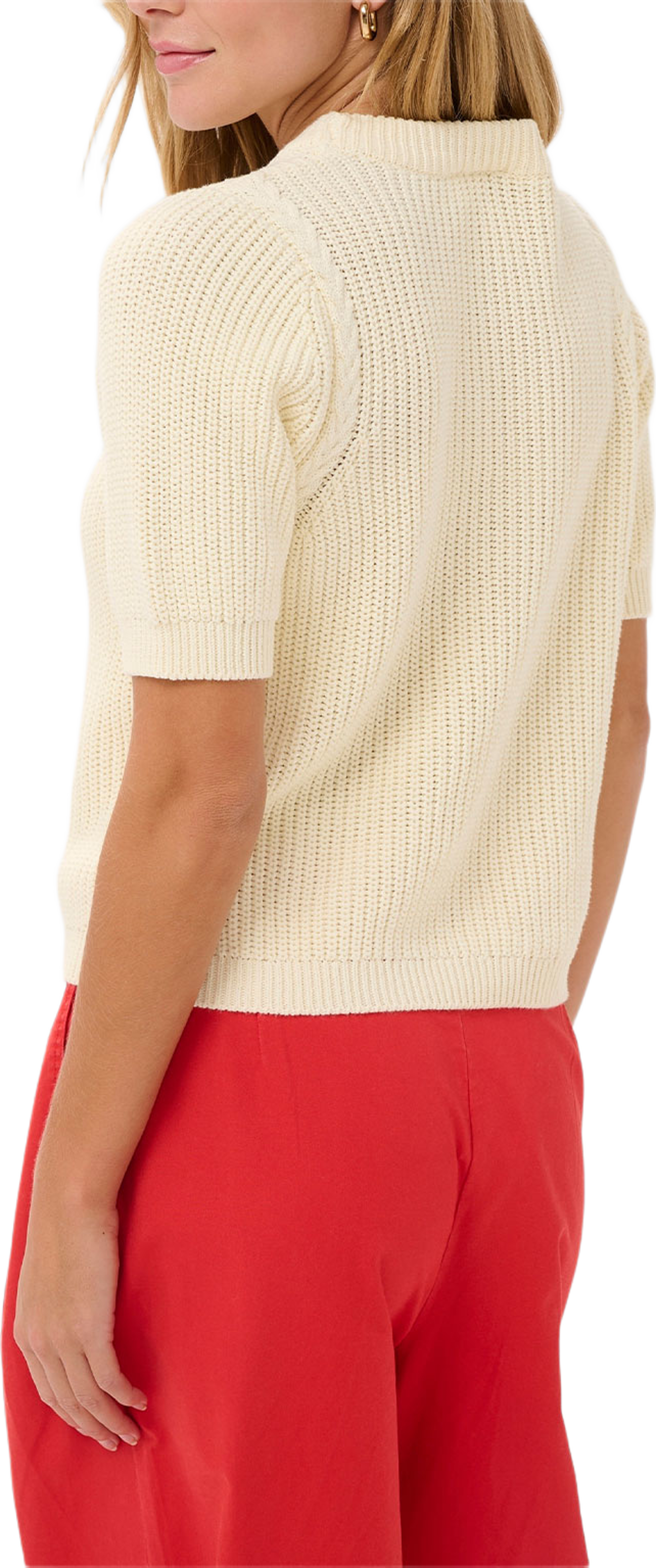 PiliaSZ SS Pullover, från Saint Tropez, i färgen Creme. Klicka för att öppna bilden i stort format