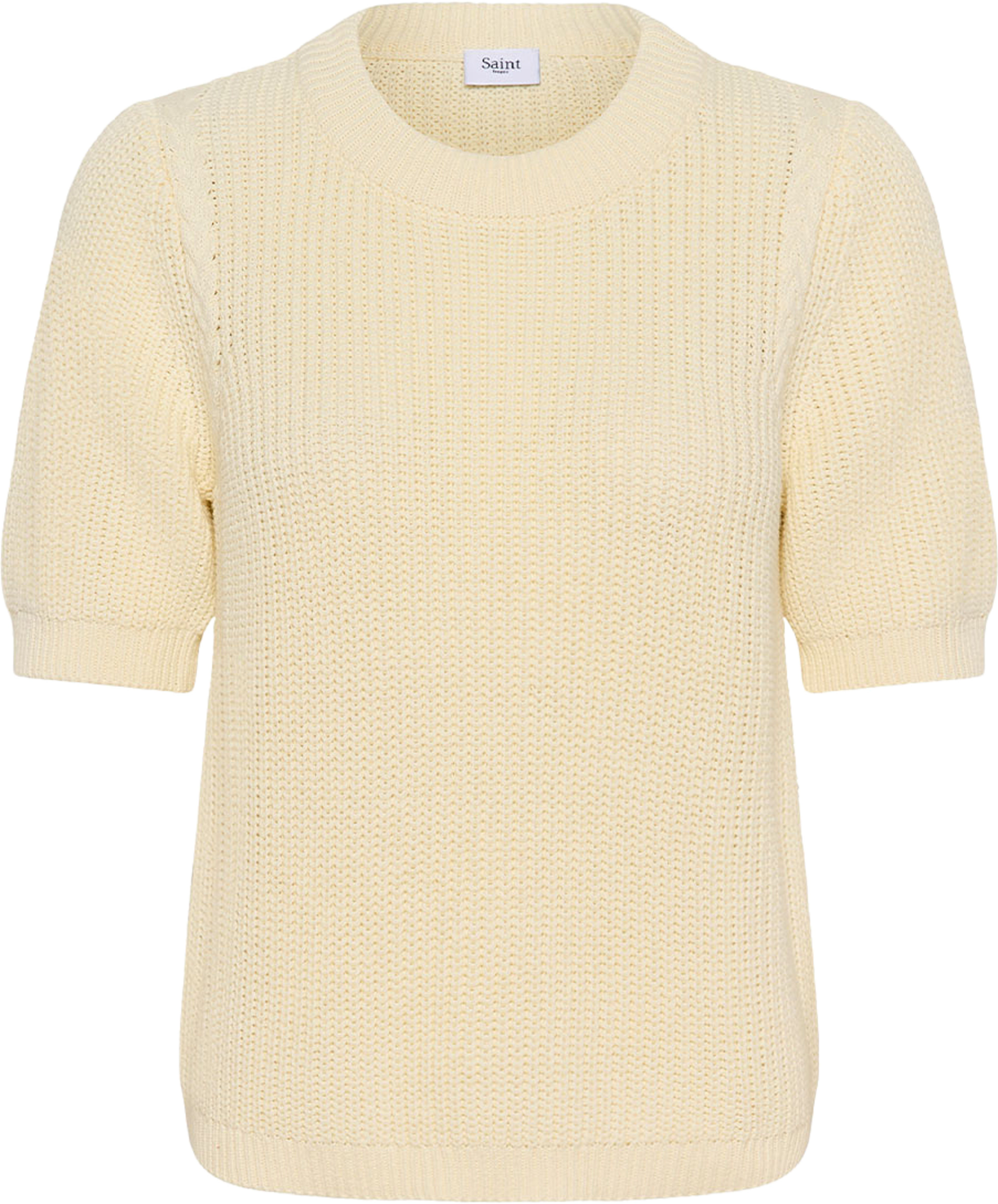 PiliaSZ SS Pullover, från Saint Tropez, i färgen Creme. Klicka för att öppna bilden i stort format