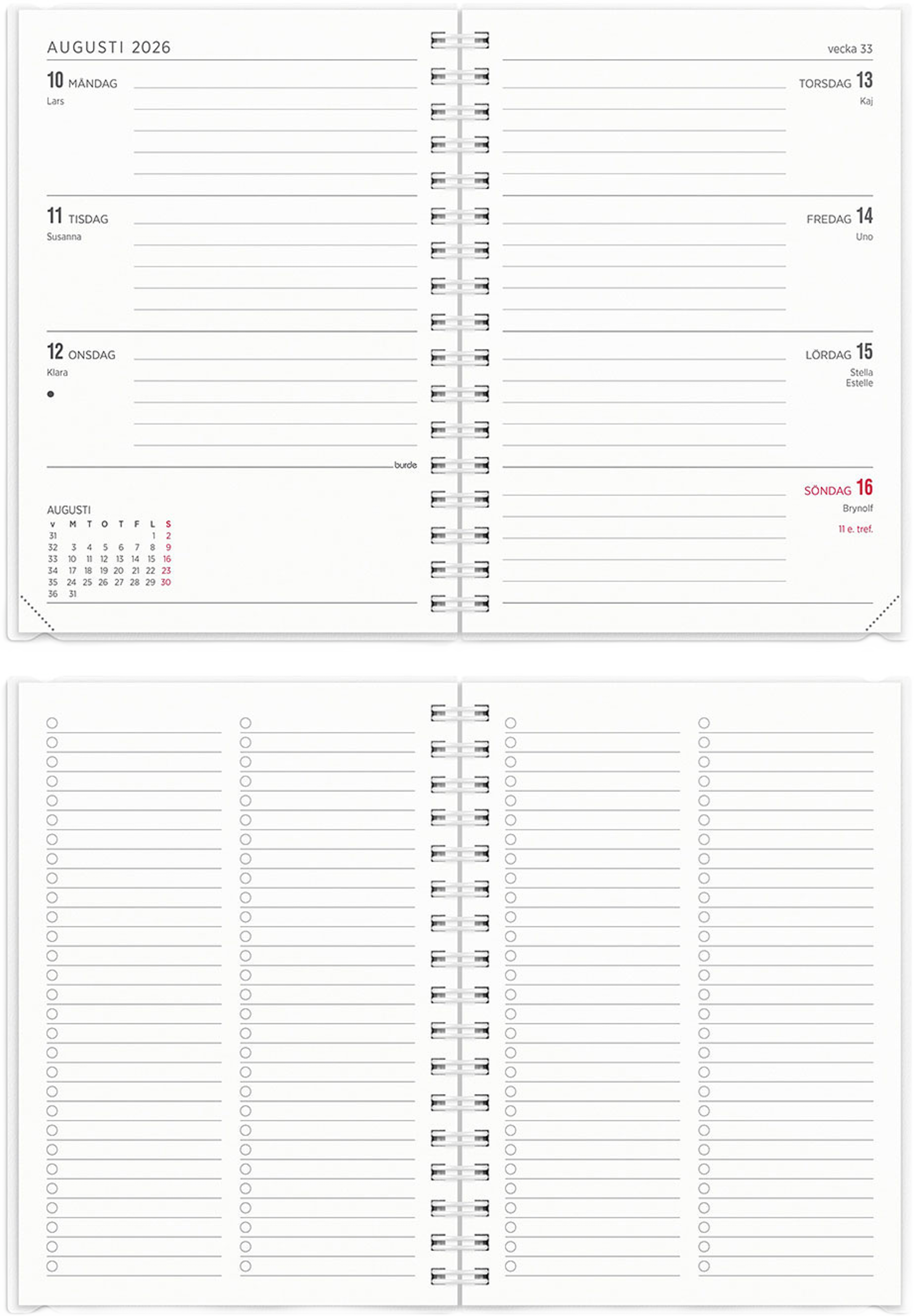 Kalender 2026 Senator A6 4i1, från Burde, i färgen Multi. Klicka för att öppna bilden i stort format