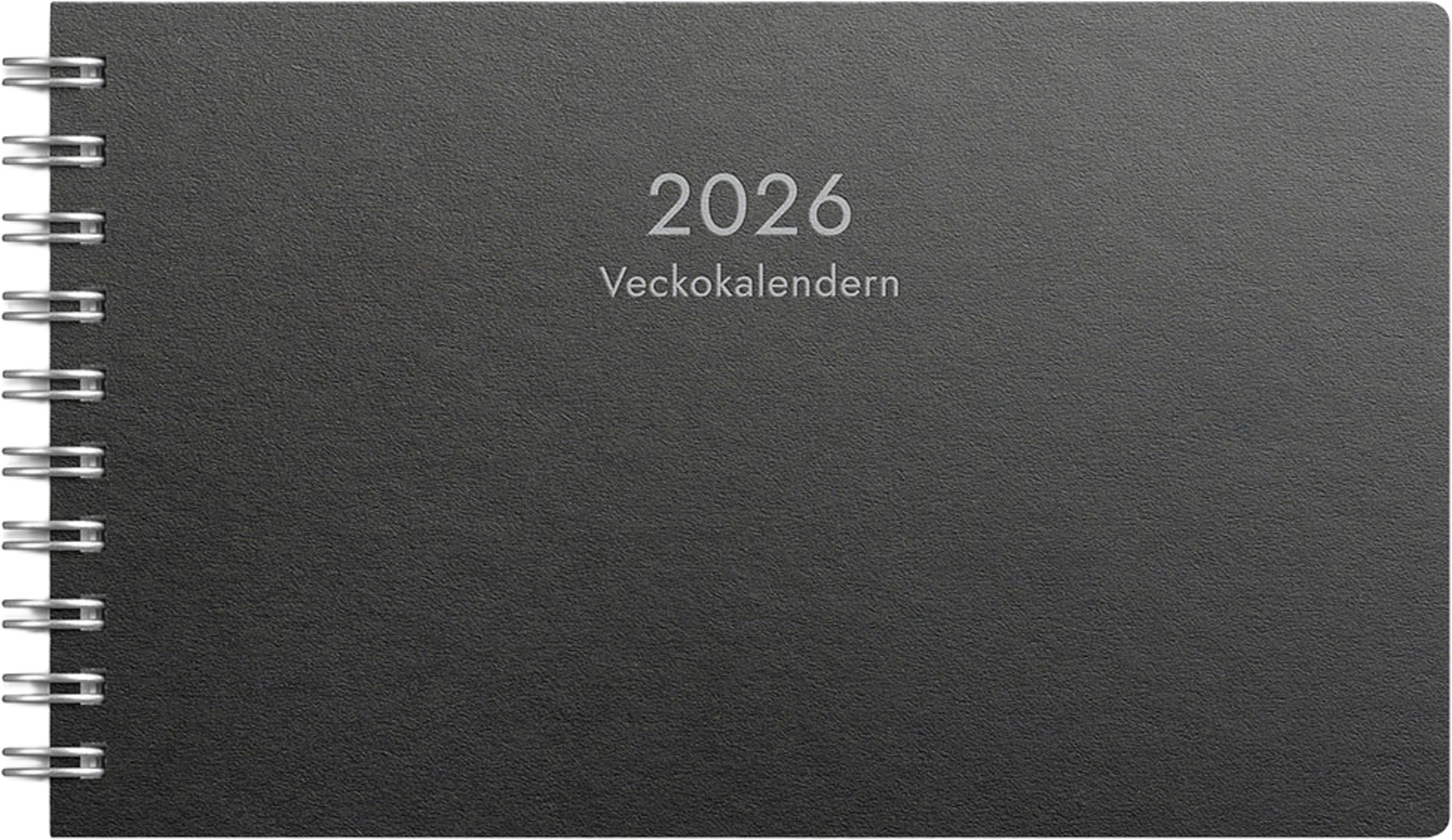 Kalender 2026 Veckokalendern Eco Line, från Burde, i färgen Black. Klicka för att öppna bilden i stort format