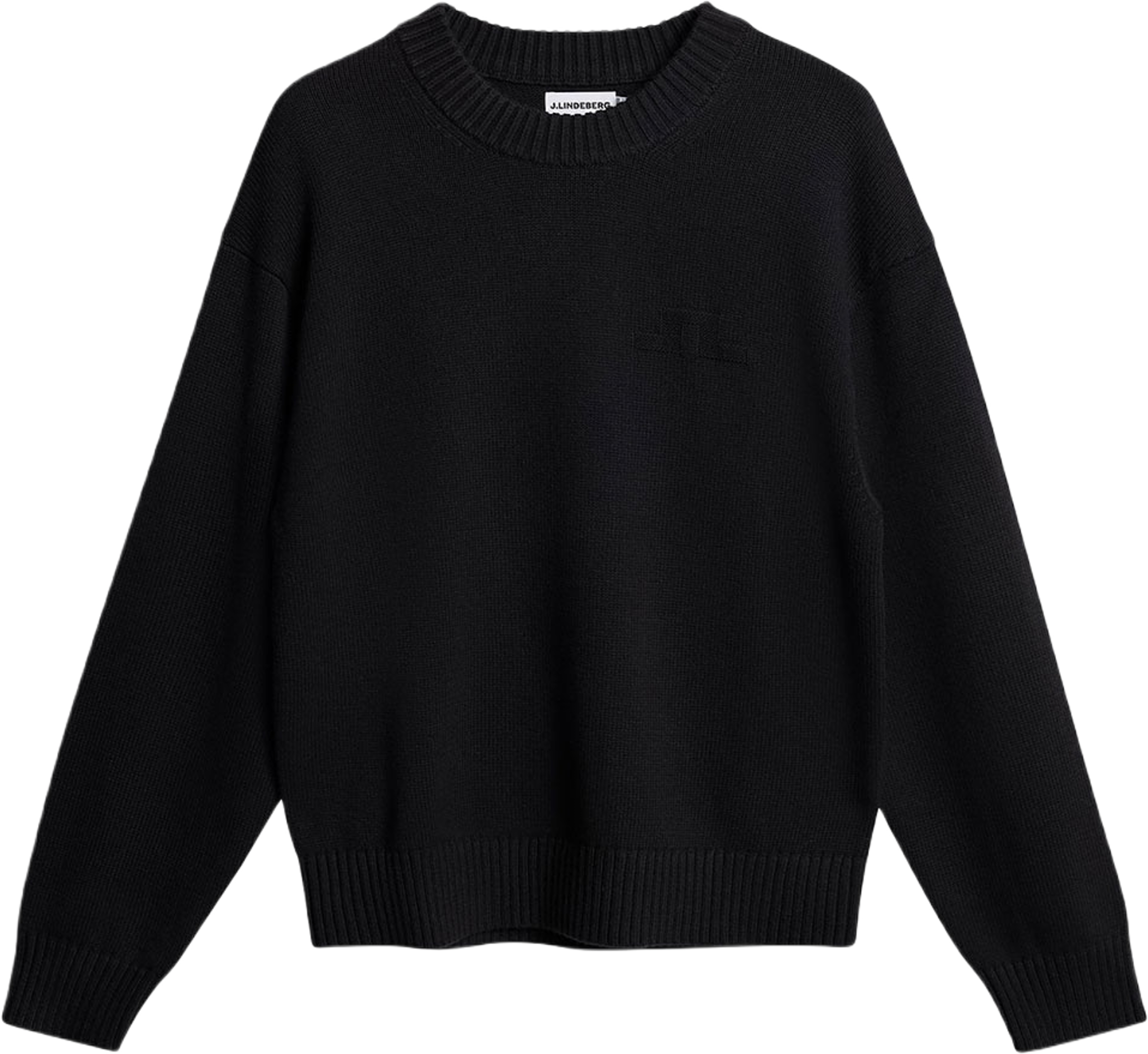Eddy Cotton Wool Crew Neck, från J.Lindeberg, i färgen Black.