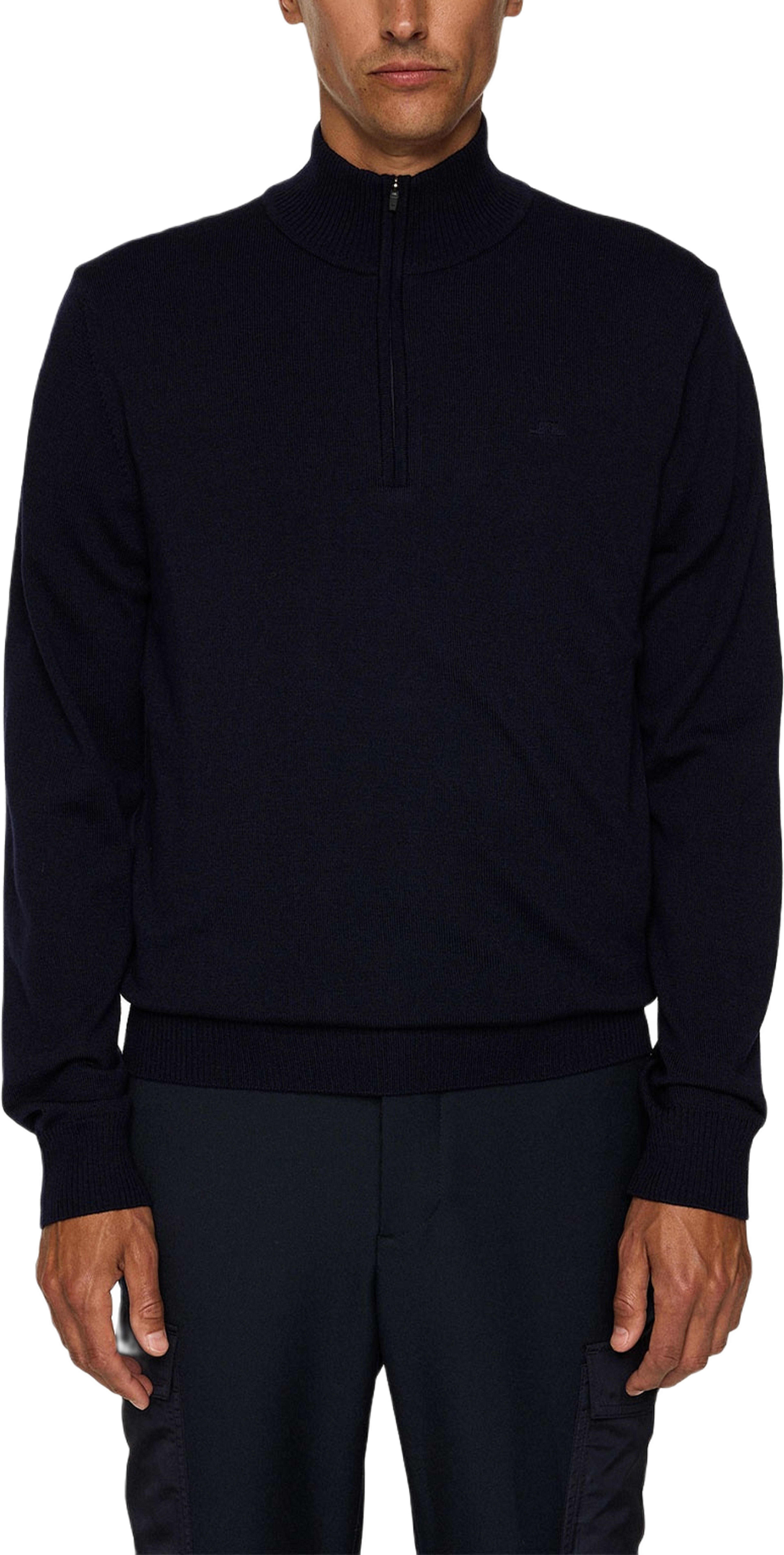 Kiyan Merino Quarter Zip, från J.Lindeberg, i färgen Jl Navy.