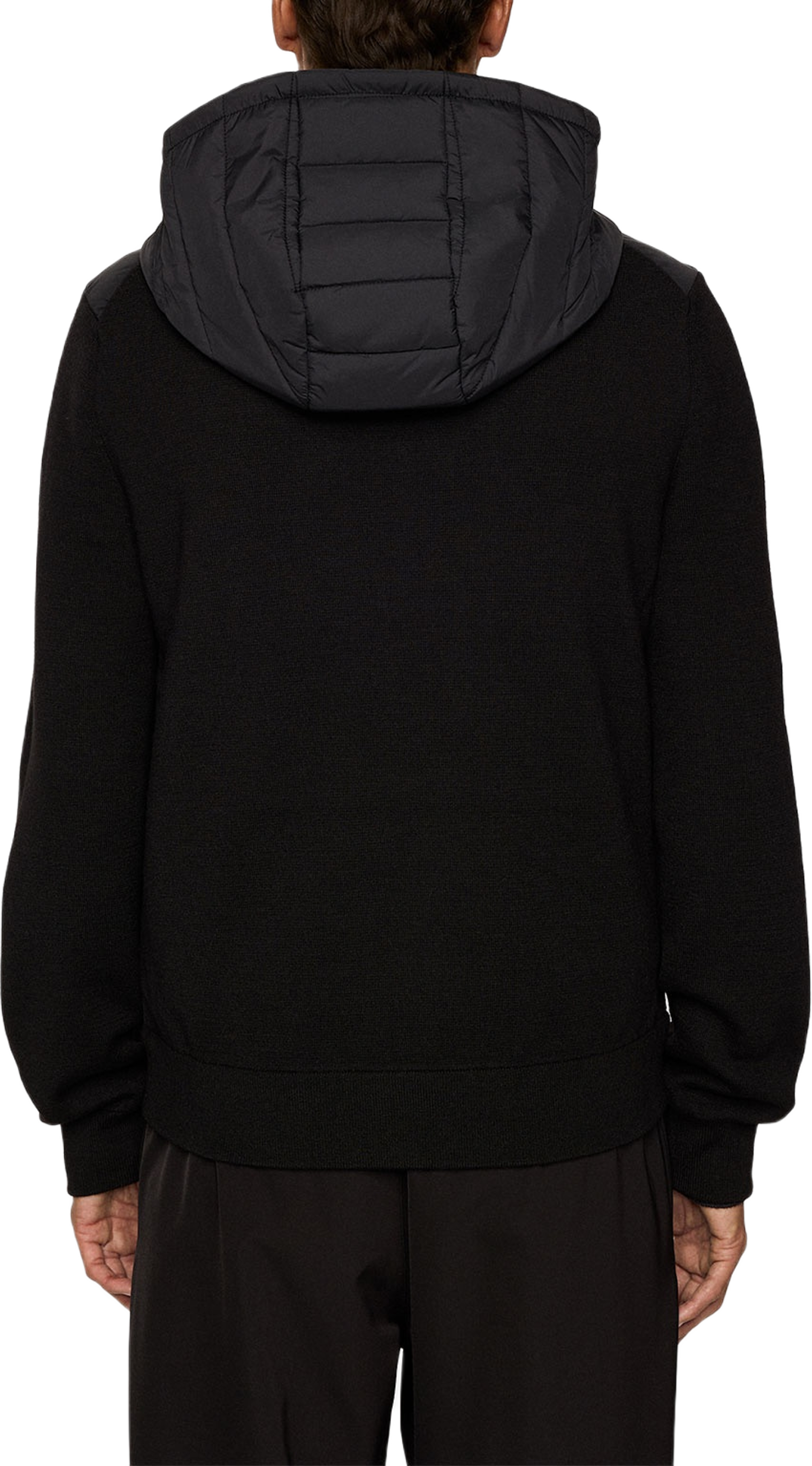 Thorn Hood Knit Hybrid Jacket, från J.Lindeberg, i färgen Black.