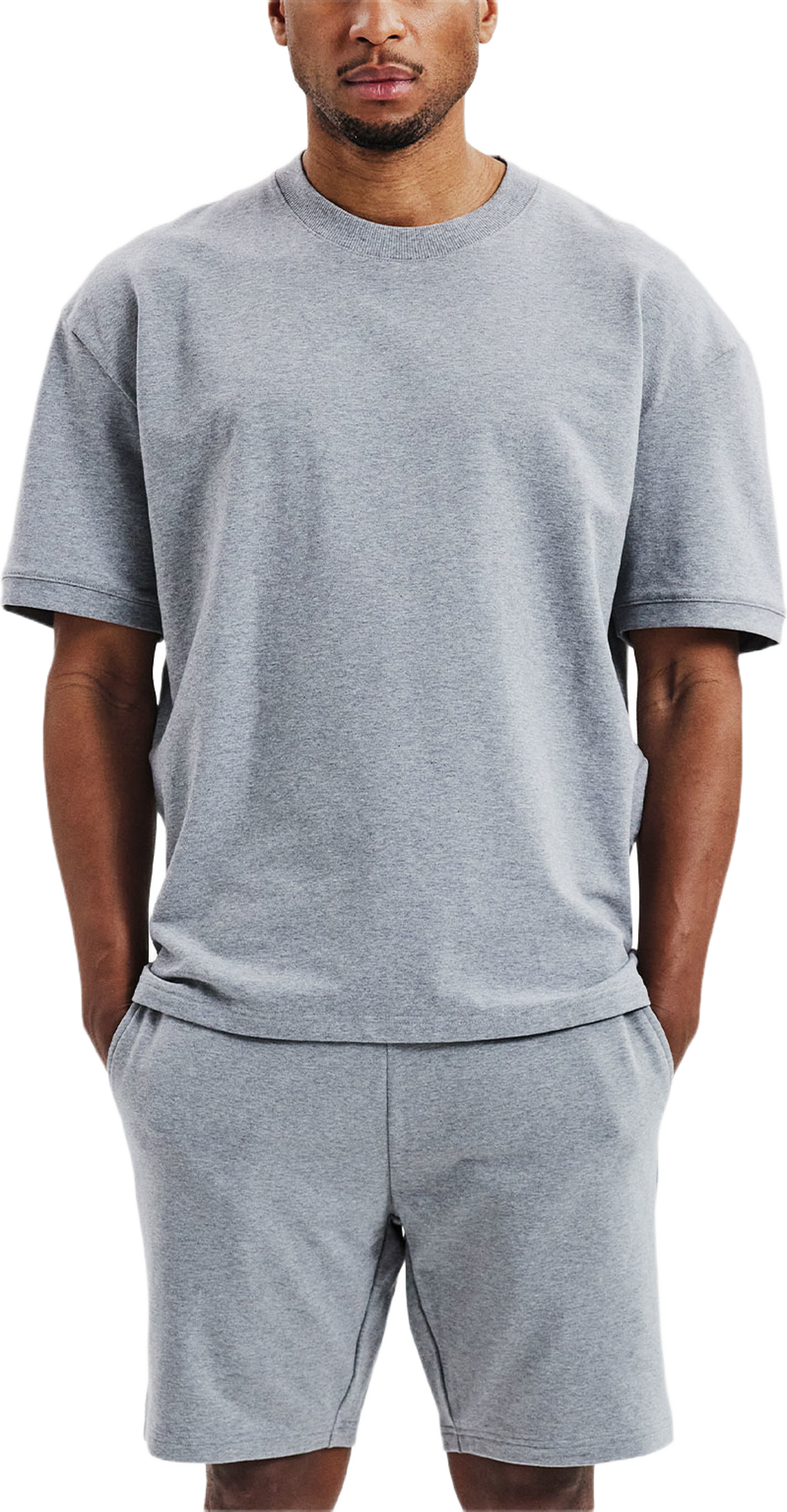 Lounge Tee, från Bread & Boxers, i färgen Grey Melange. Klicka för att öppna bilden i stort format