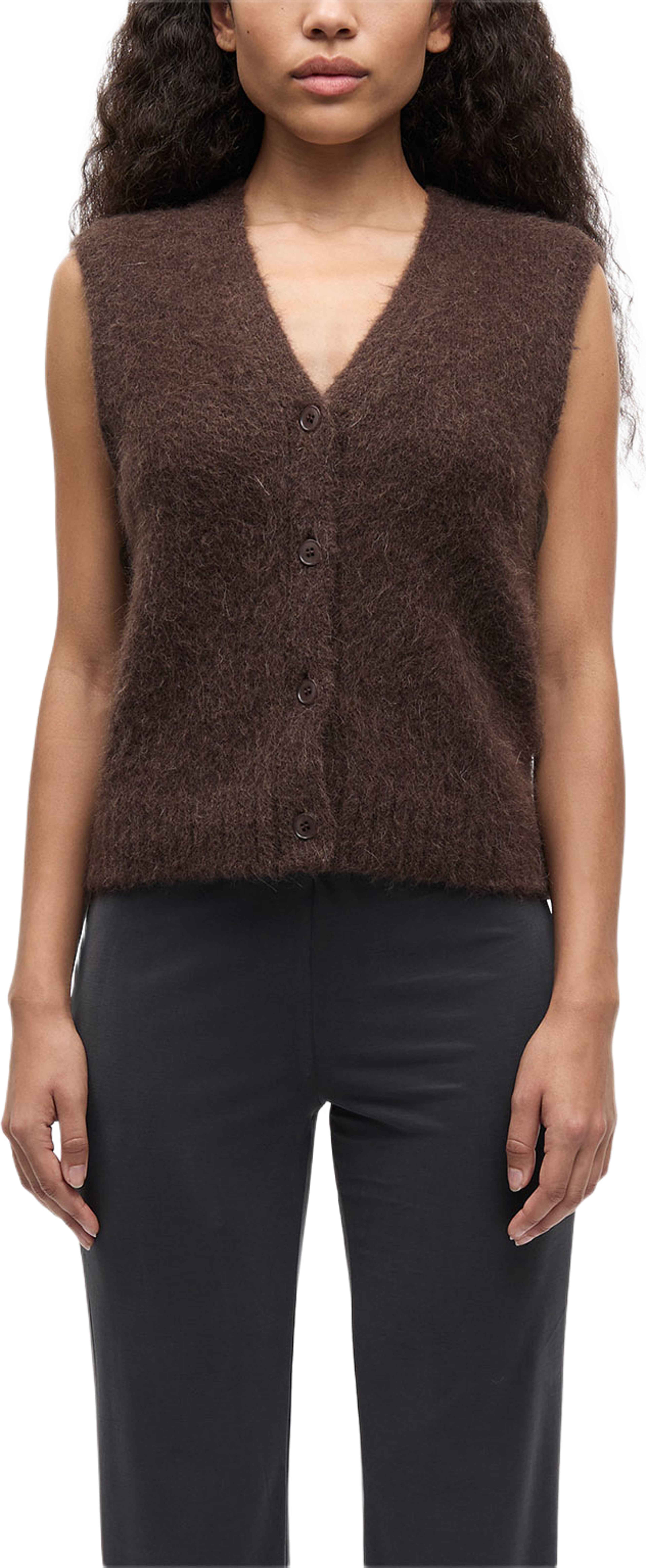 Sajeanne vest 15425, från SAMSOE SAMSOE, i färgen Black Coffee. Klicka för att öppna bilden i stort format