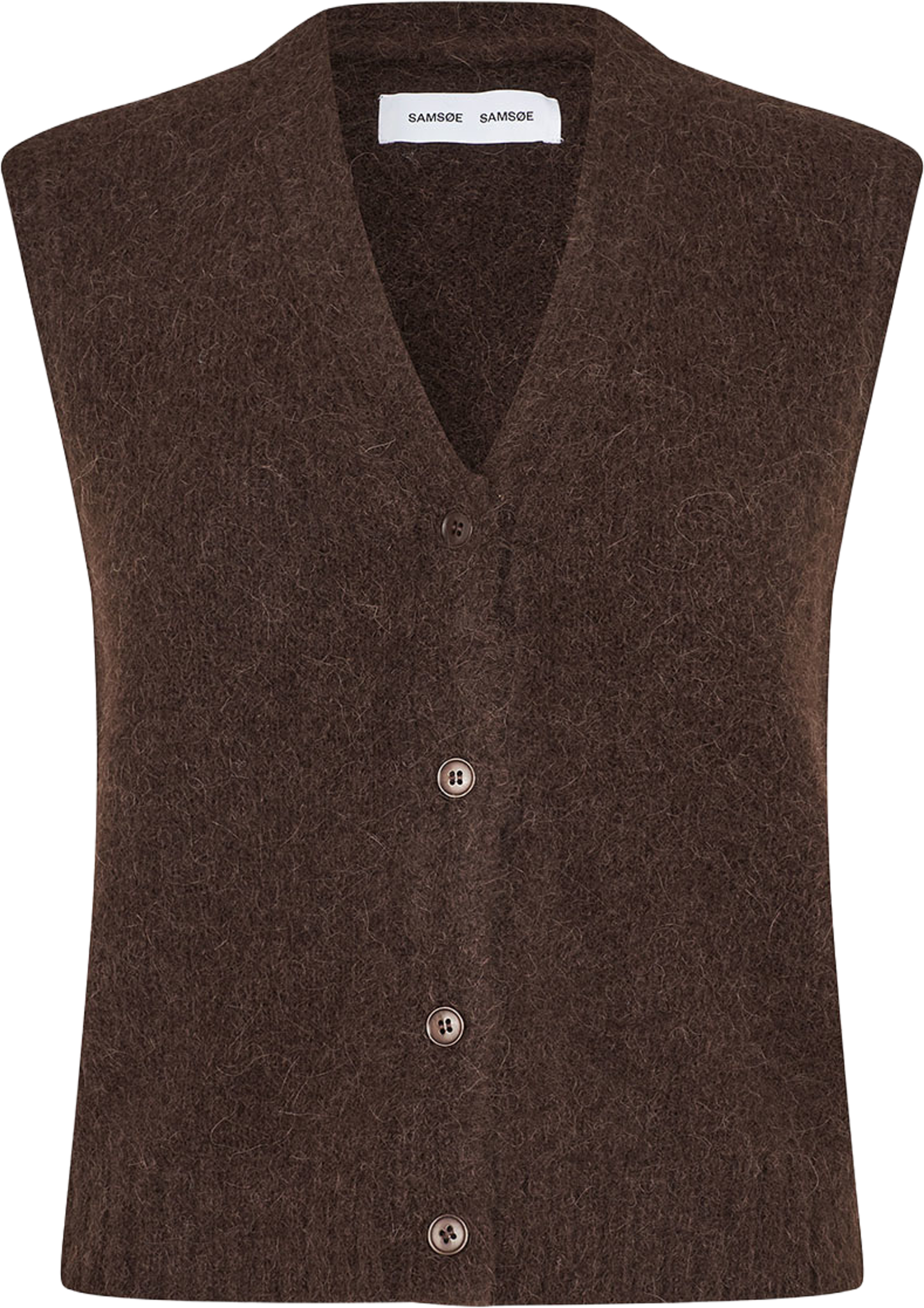 Sajeanne vest 15425, från SAMSOE SAMSOE, i färgen Black Coffee. Klicka för att öppna bilden i stort format