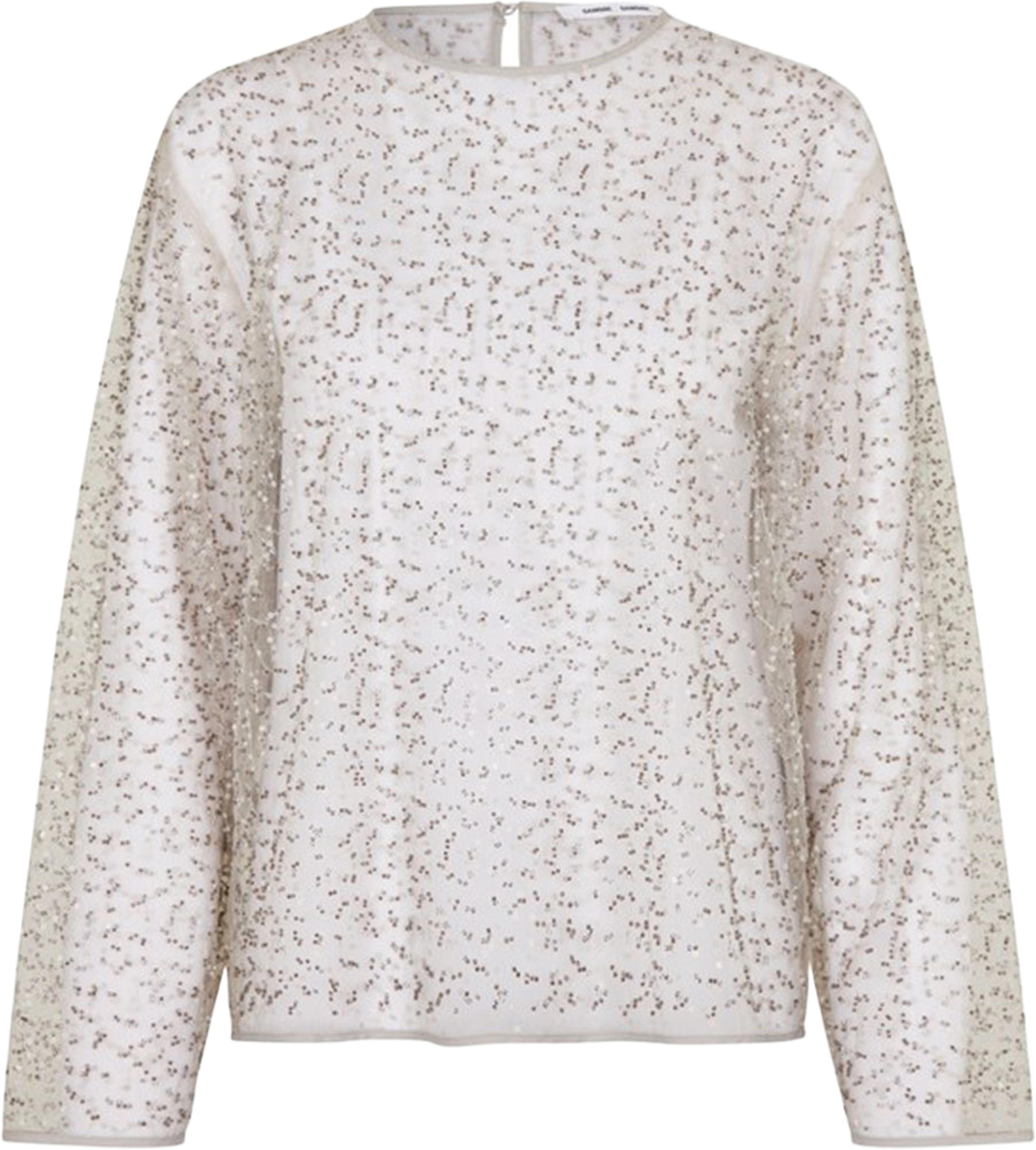 Samally Blouse 15264, från SAMSOE SAMSOE, i färgen Pumice Stone. Klicka för att öppna bilden i stort format