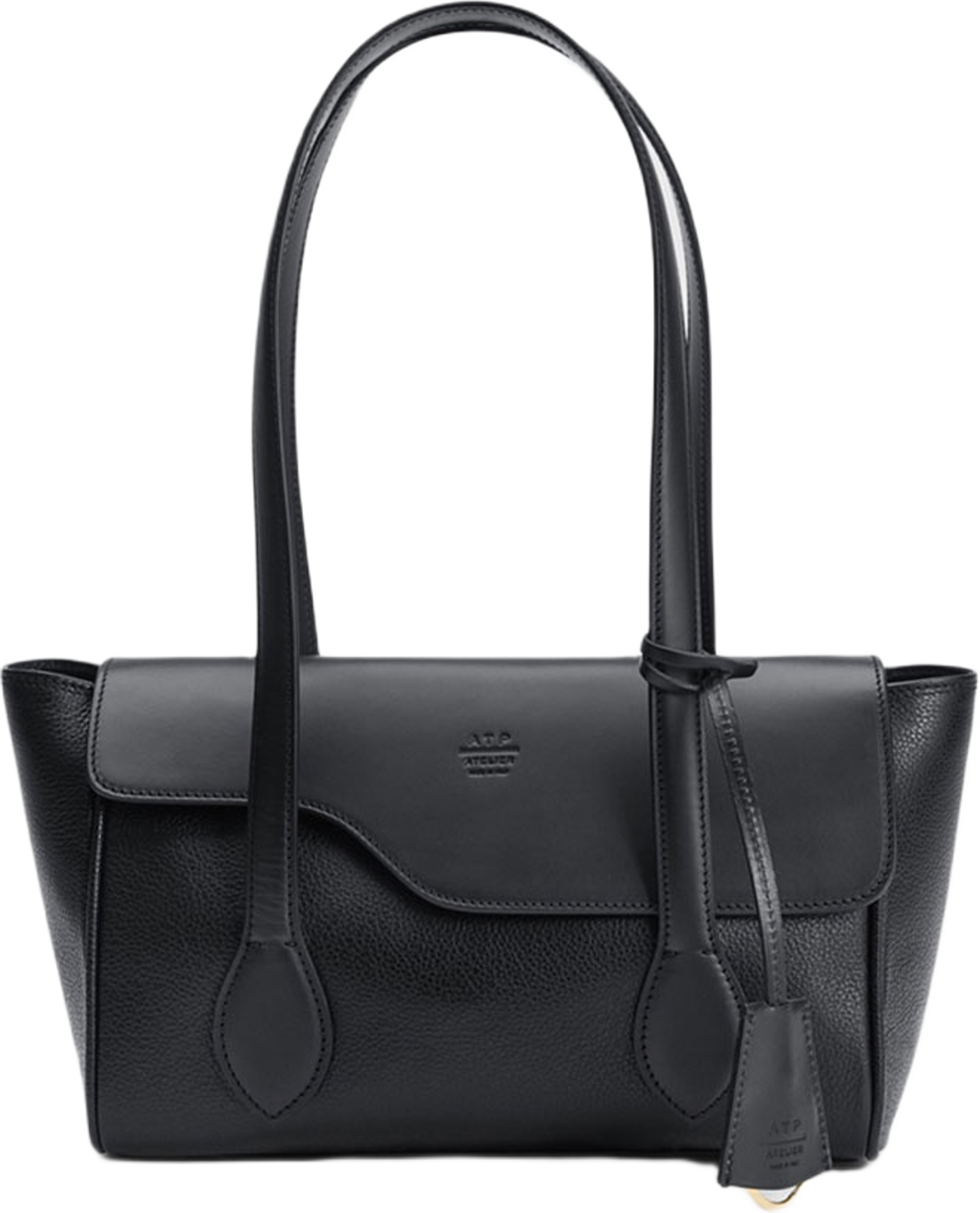 Eira Black Grained Calf/Vacchetta, från ATP Atelier, i färgen Black. Klicka för att öppna bilden i stort format
