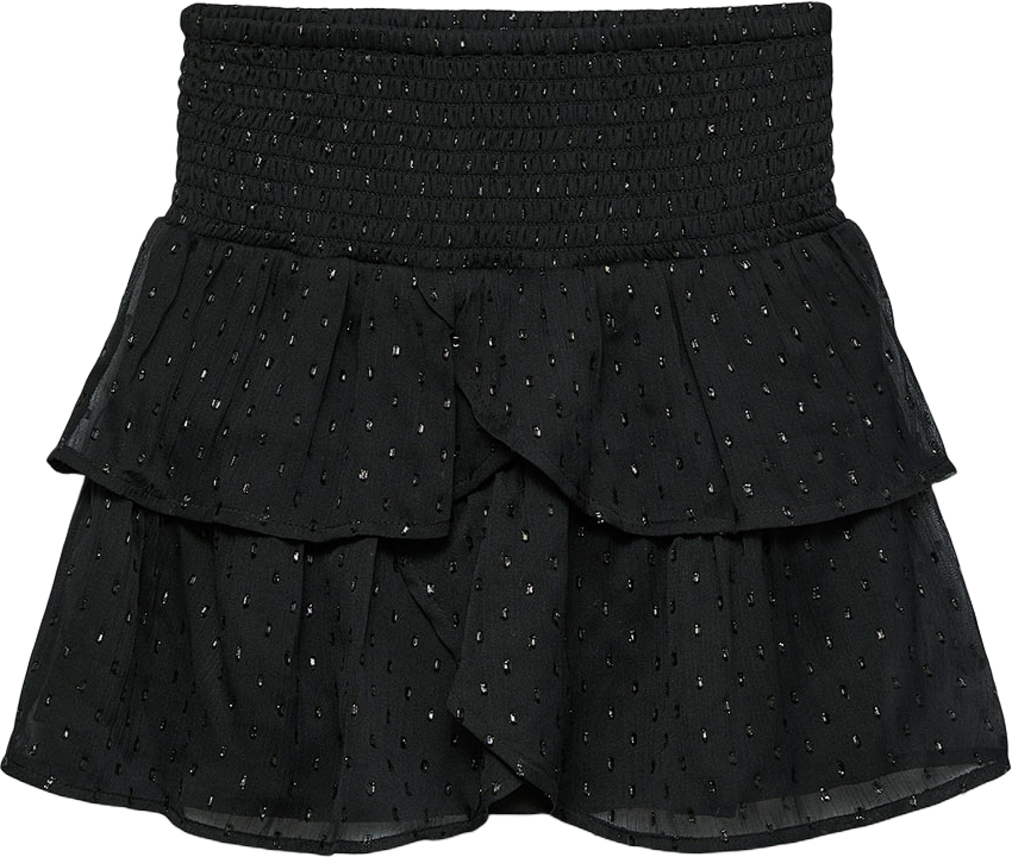 Kjol med glitter VMEMMA, från Vero Moda Girls, i färgen Black Silver Lurex Pattern. Klicka för att öppna bilden i stort format