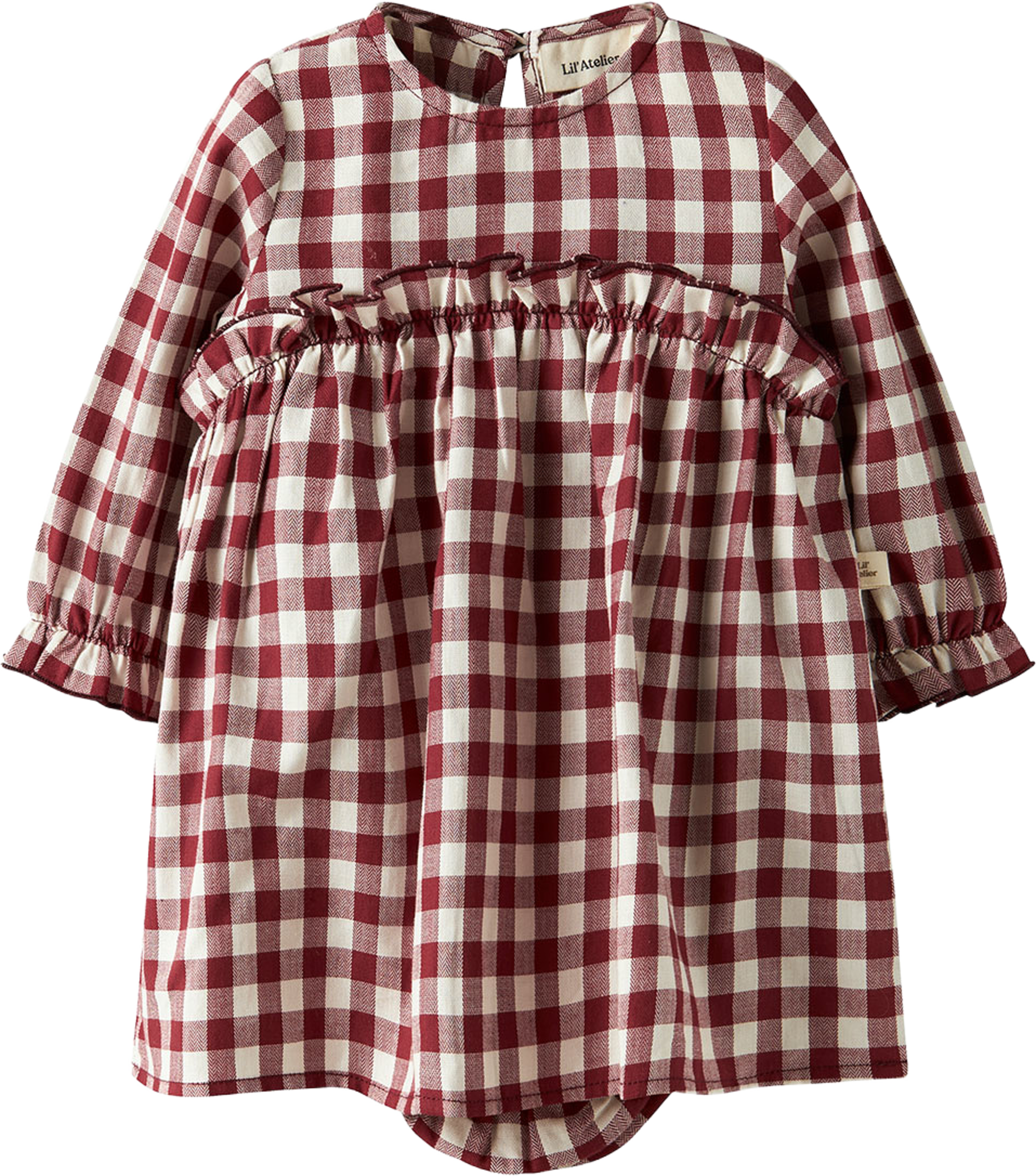 NBFRIO Klänning, från Lil'Atelier, i färgen Red Dahlia. Klicka för att öppna bilden i stort format