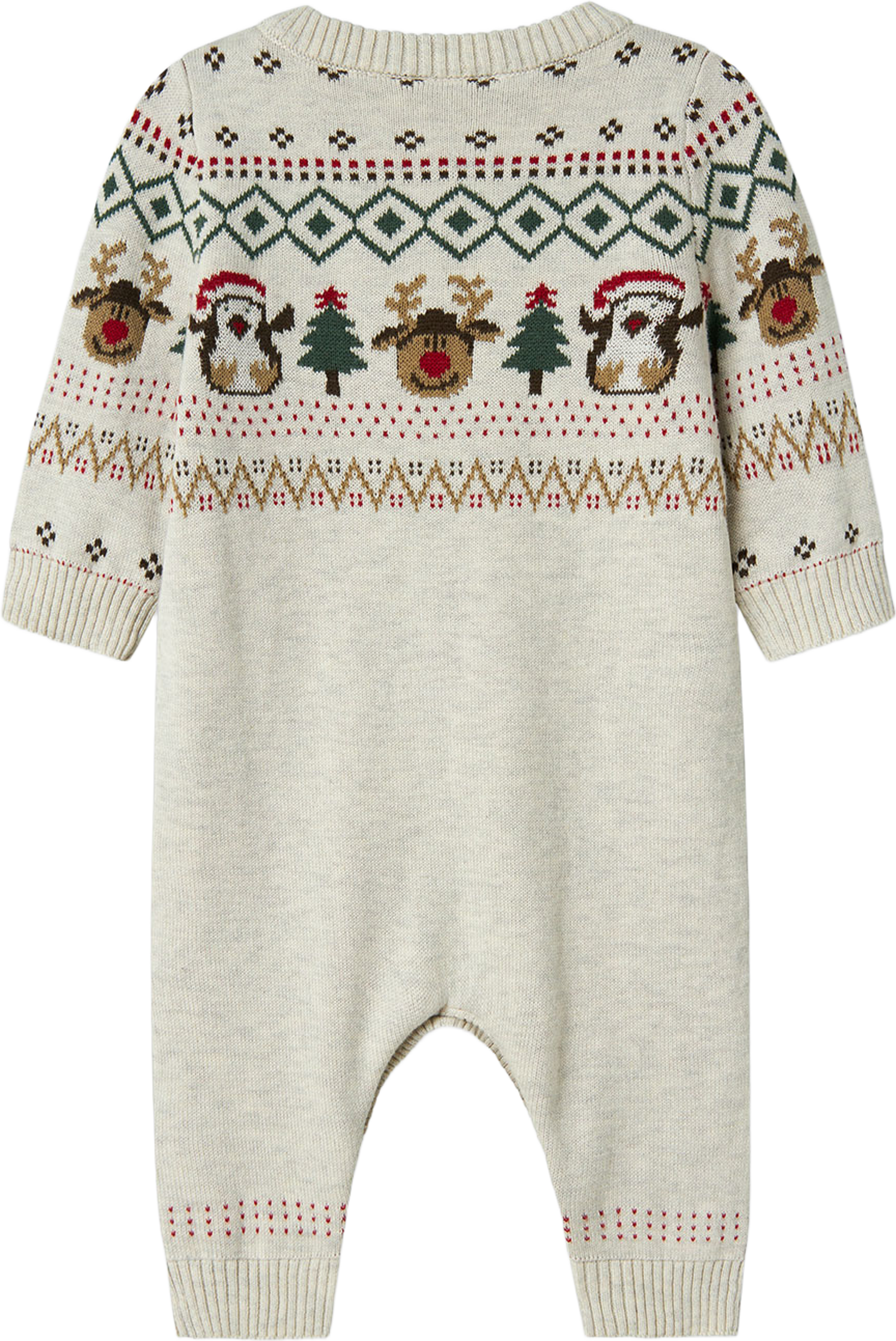 NBNRALKO Stickad onesie, från Name It, i färgen Peyote Melange. Klicka för att öppna bilden i stort format
