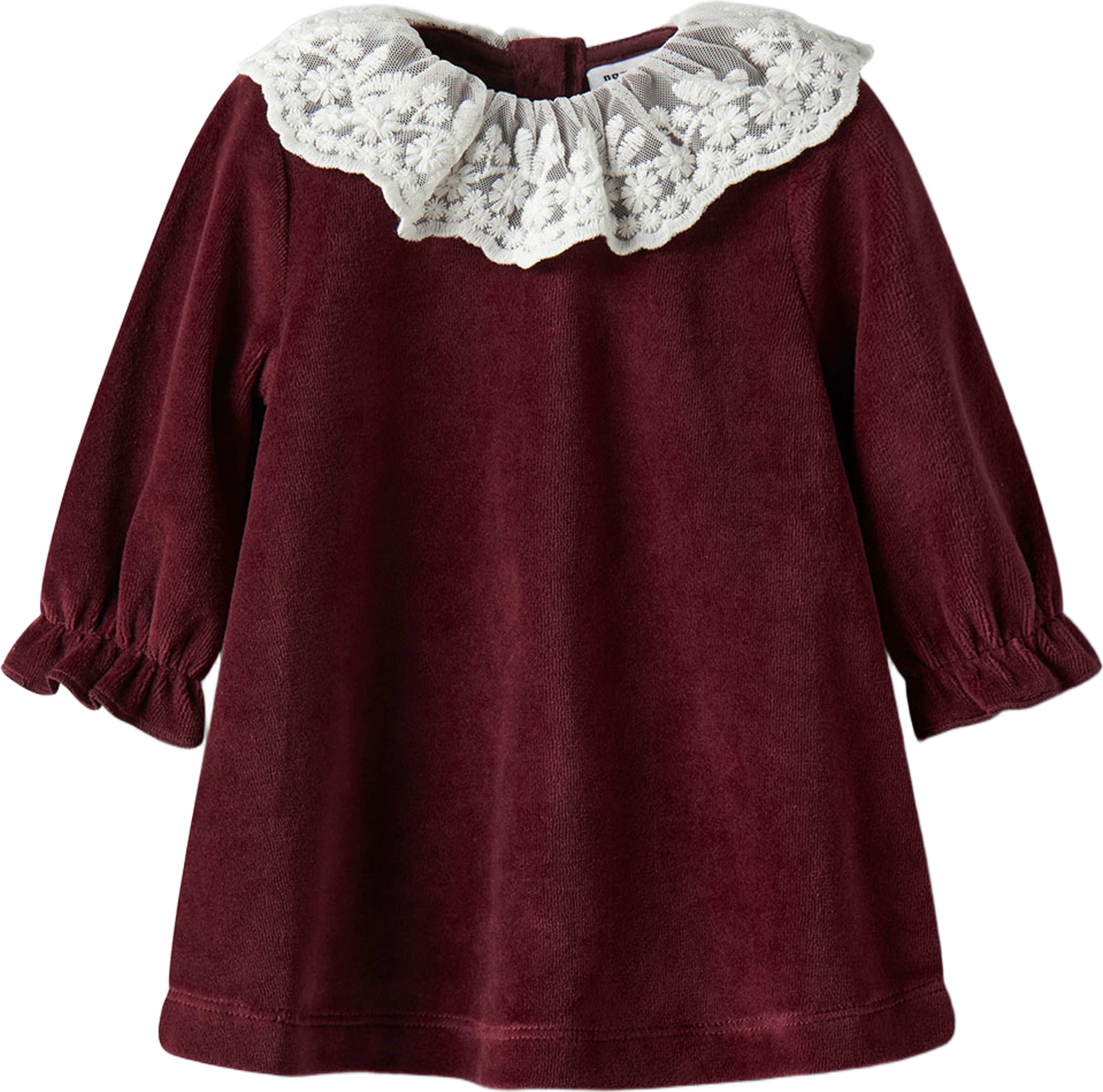 NBFROXY Velour-klänning, från Name It, i färgen Burgundy. Klicka för att öppna bilden i stort format
