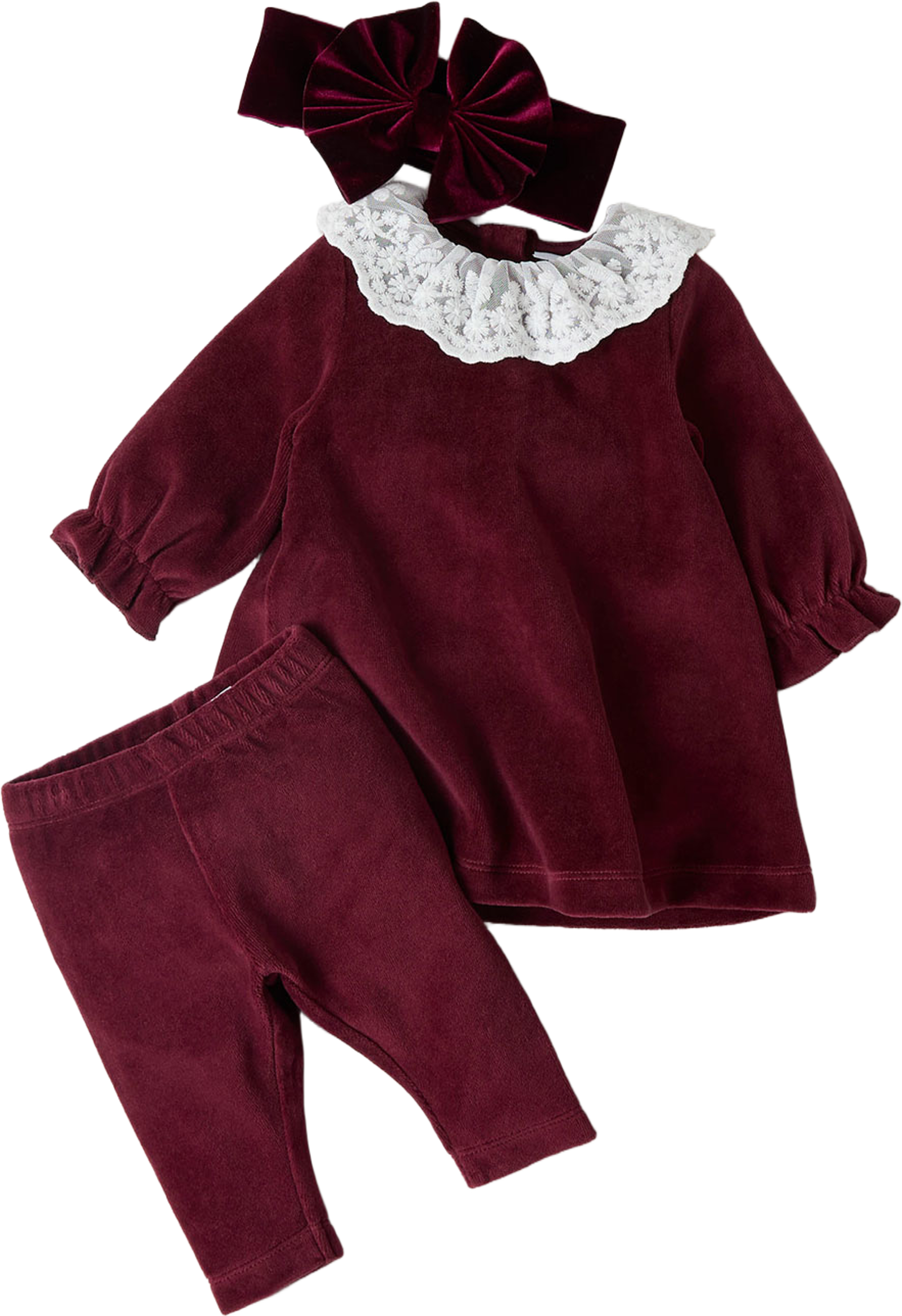 NBFROXY Velour-klänning, från Name It, i färgen Burgundy. Klicka för att öppna bilden i stort format