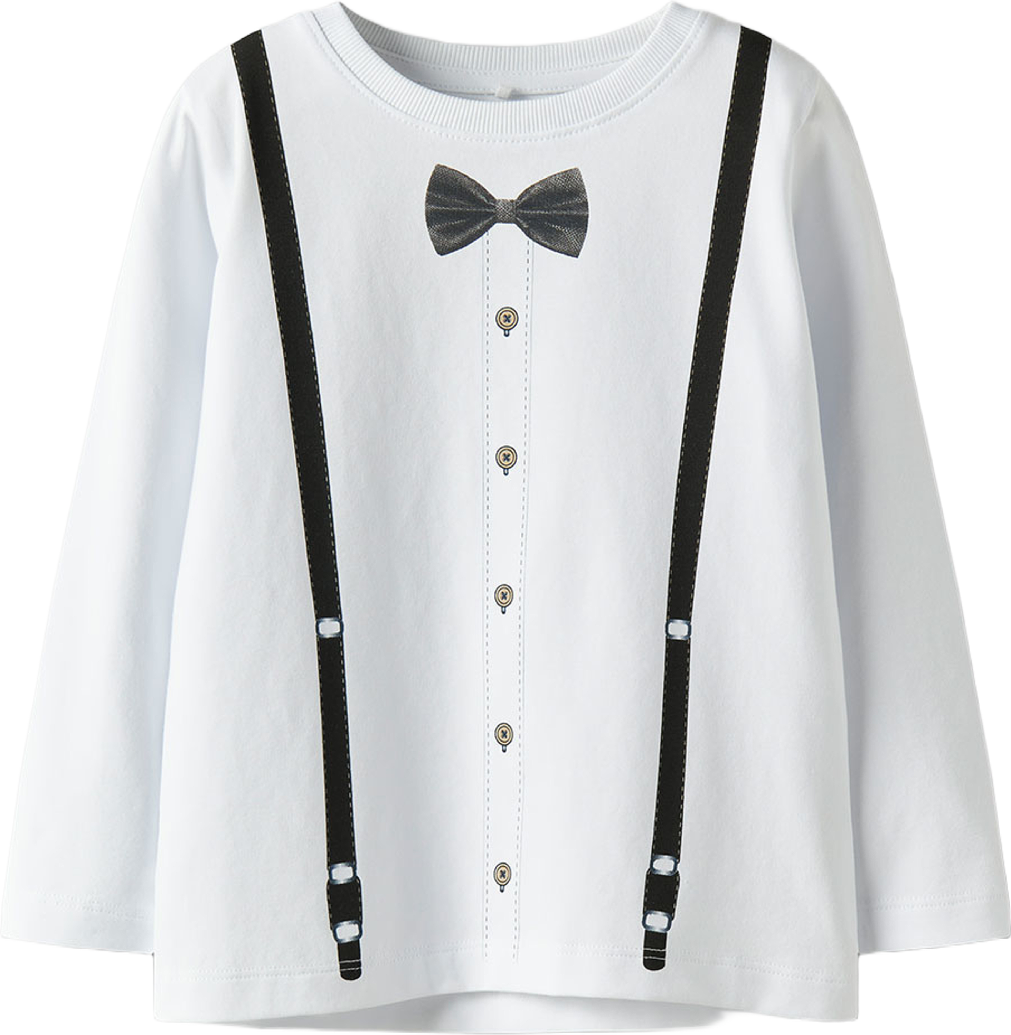 NMMRYDER Långärmad t-shirt, från Name It, i färgen Bright White. Klicka för att öppna bilden i stort format