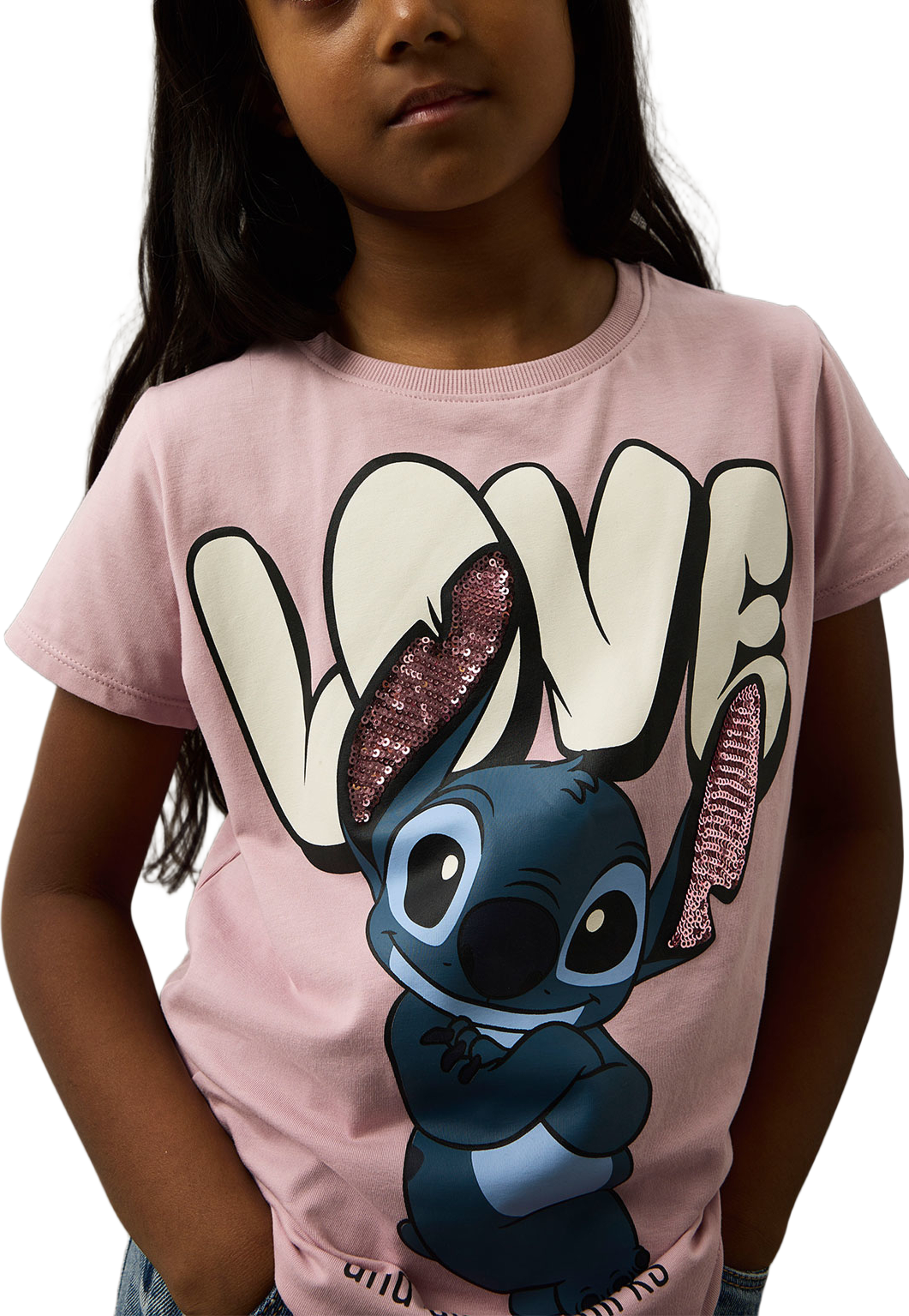 NKFODINA T-shirt STITCH, från Name It, i färgen Keepsake Lilac. Klicka för att öppna bilden i stort format