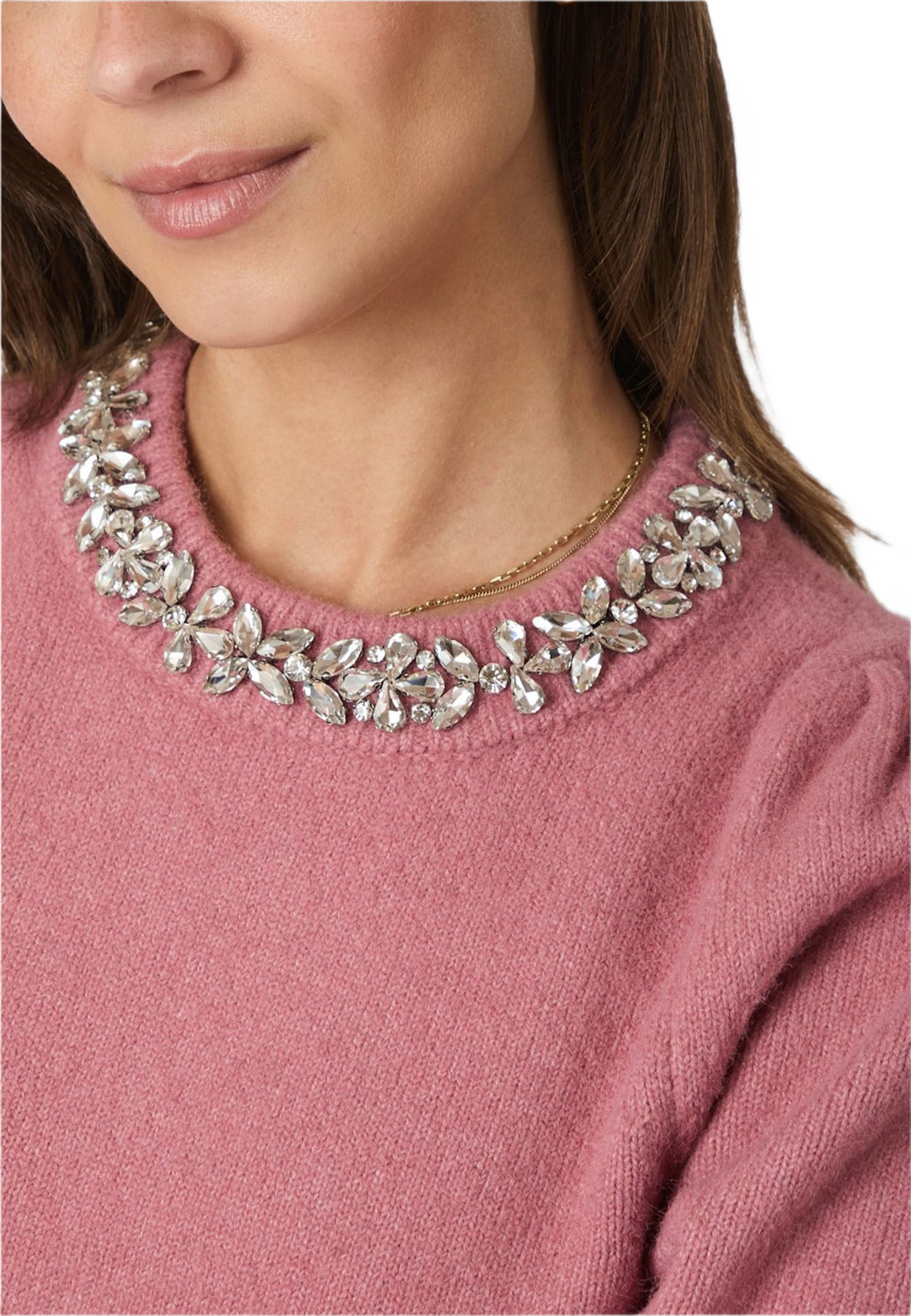Maia Stone Knit Blouse, från Neo Noir, i färgen Rose.
