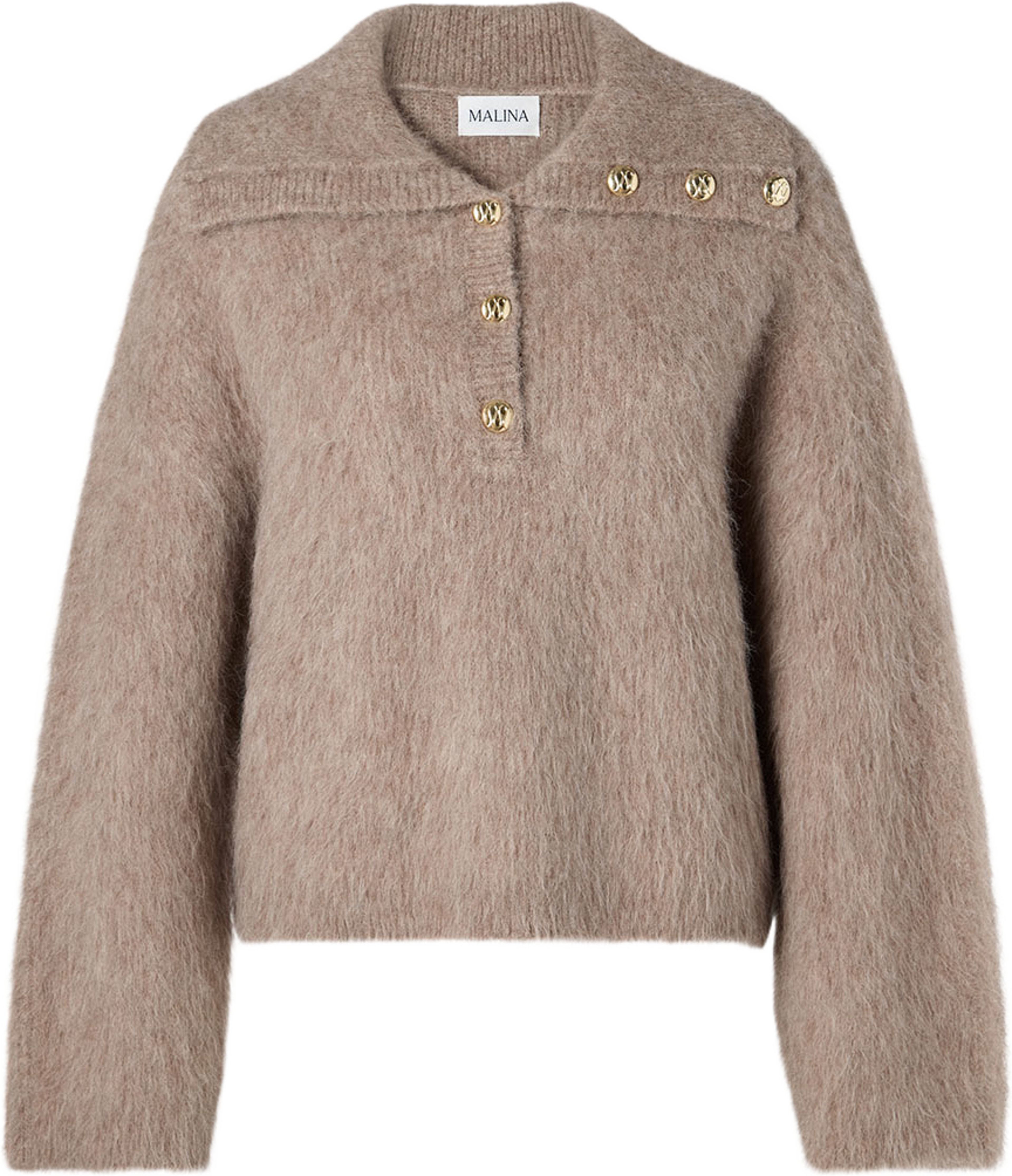 Malina Yselle Alpaca Blend Sweater, från Malina, i färgen Taupe. Klicka för att öppna bilden i stort format
