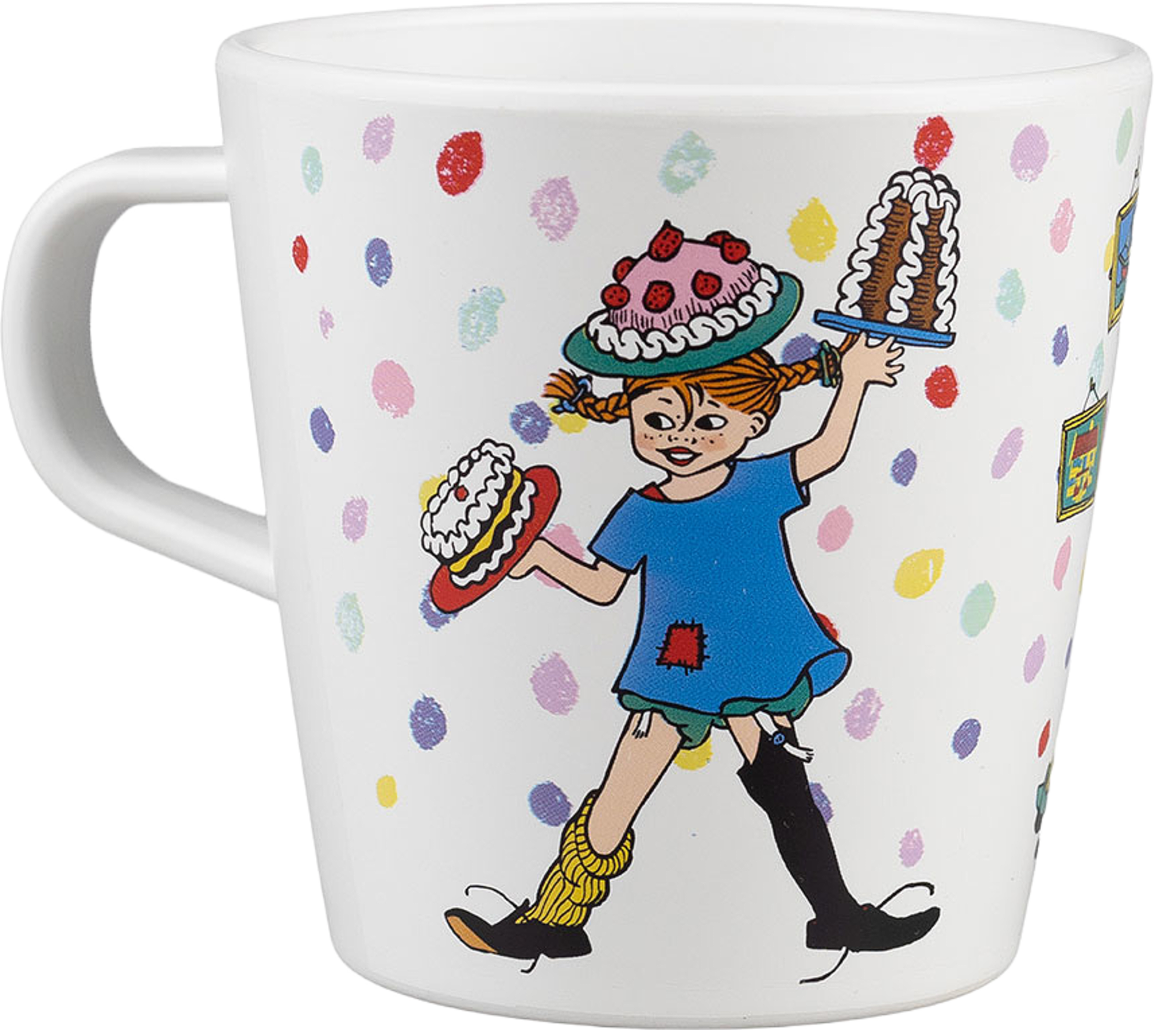 Pippi Födelsedag, Mugg med handtag, från PIPPI, i färgen Multi. Klicka för att öppna bilden i stort format
