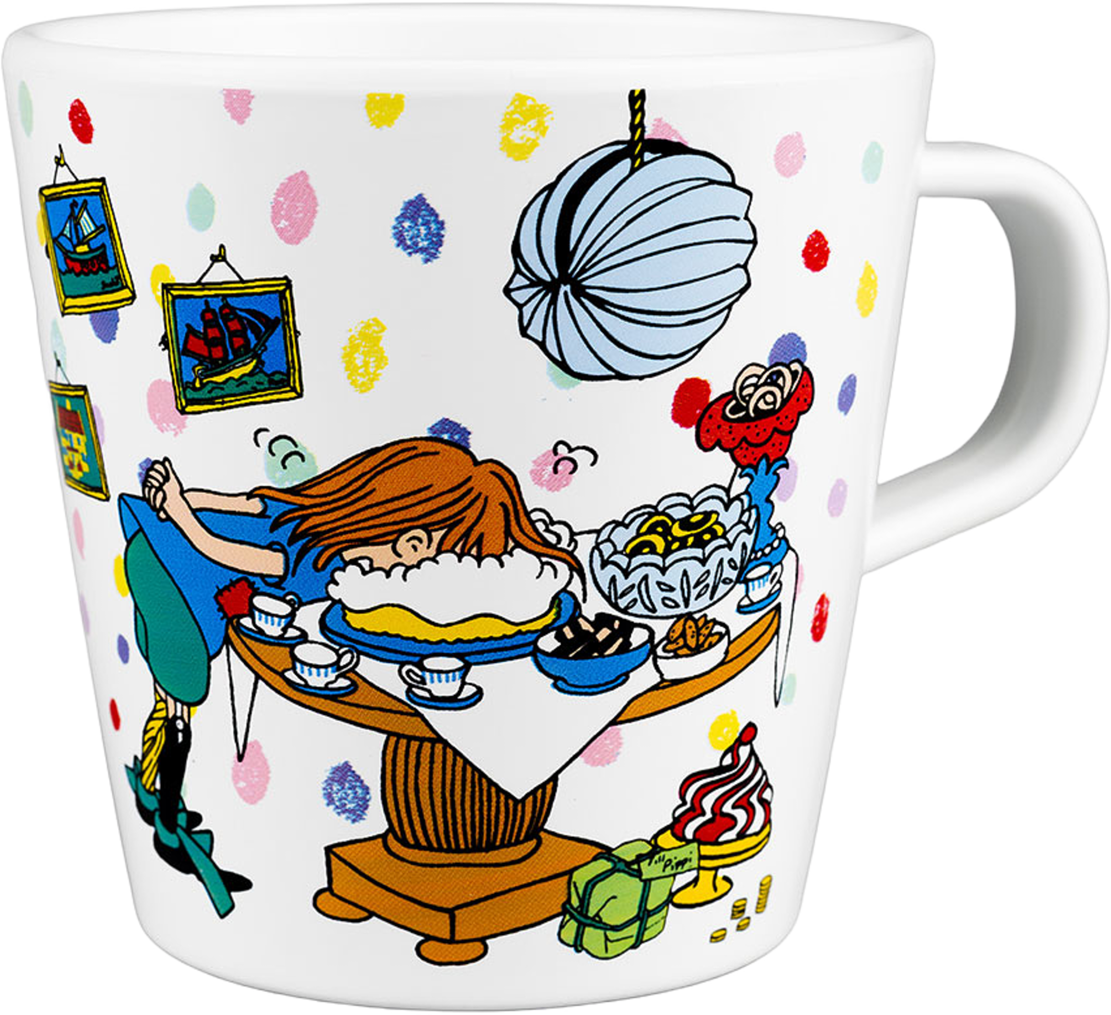 Pippi Födelsedag, Mugg med handtag, från PIPPI, i färgen Multi. Klicka för att öppna bilden i stort format