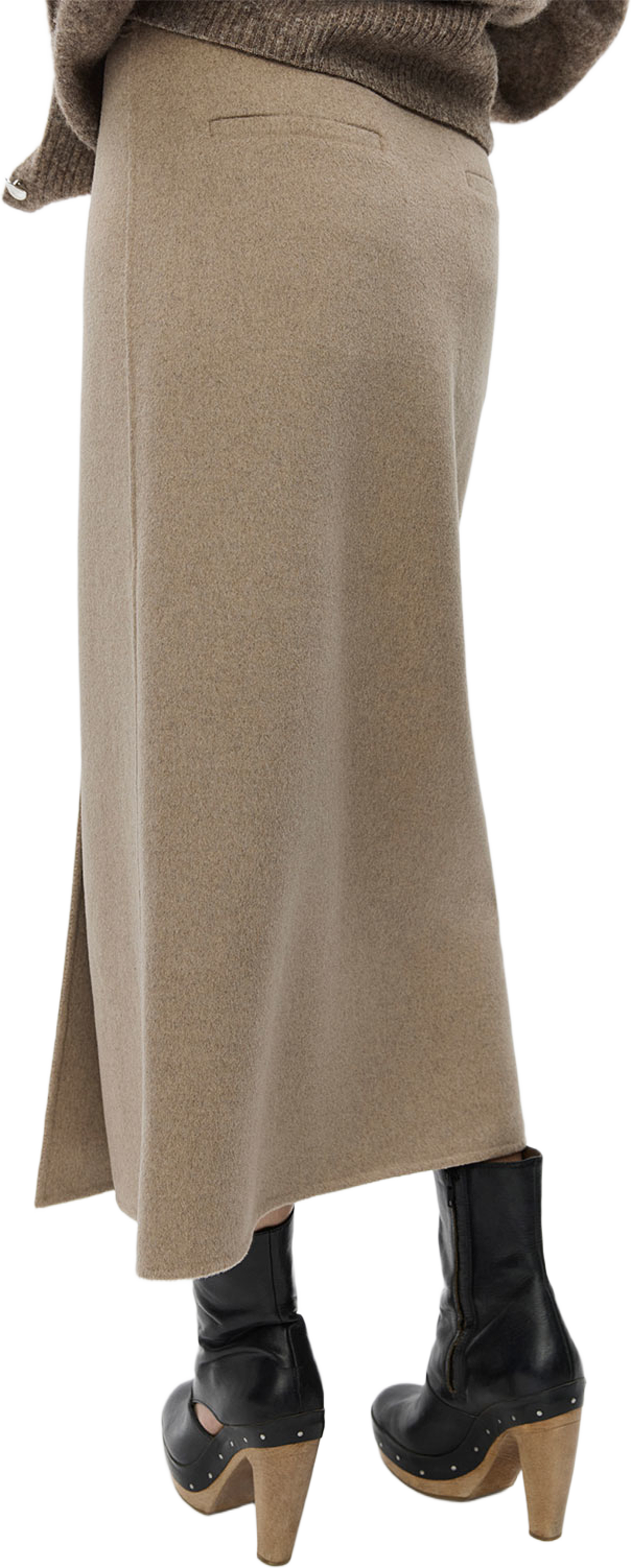 Pepper - Double Faced Wool Skirt, från DAY Birger et Mikkelsen, i färgen Beige Melange. Klicka för att öppna bilden i stort format