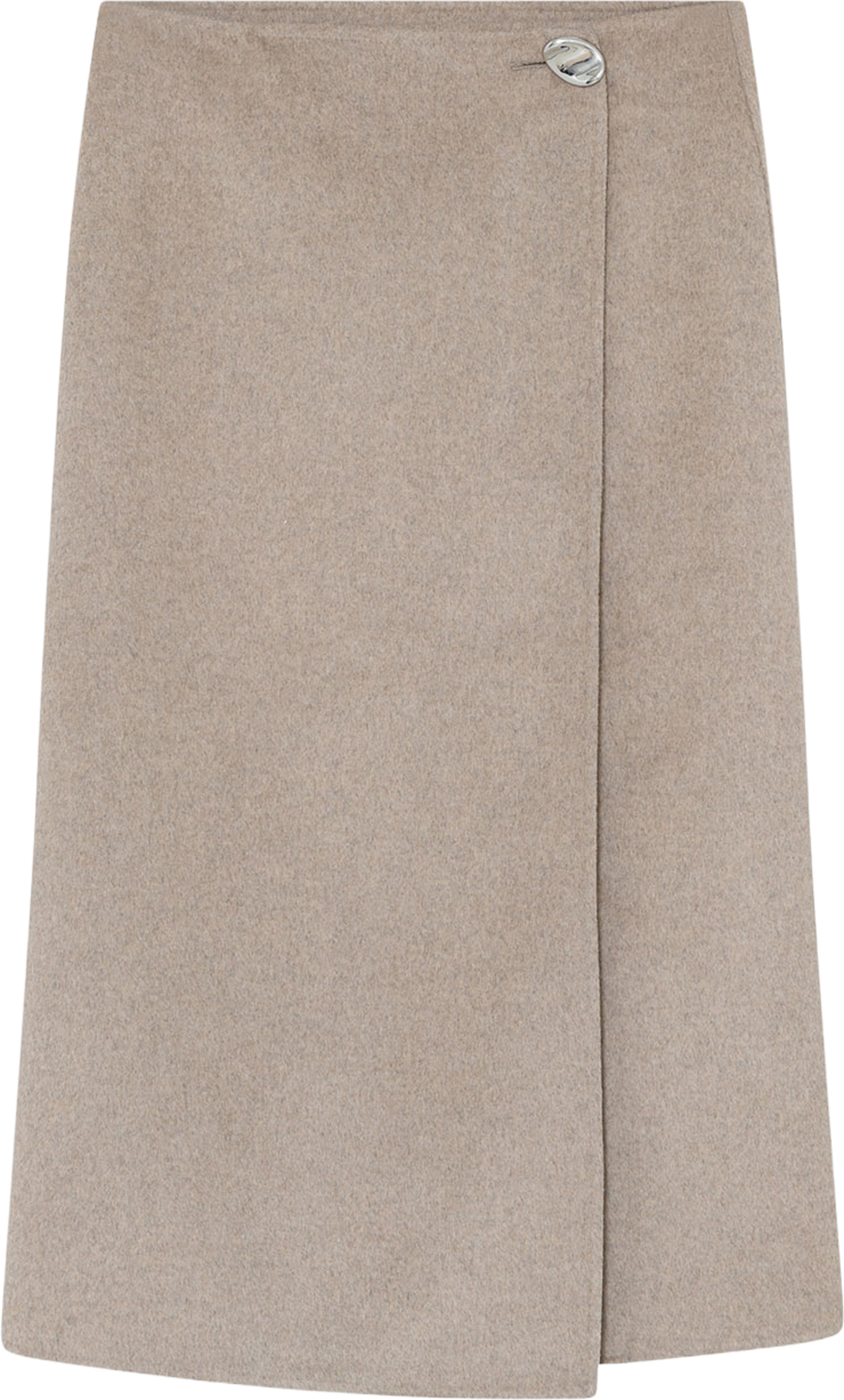 Pepper - Double Faced Wool Skirt, från DAY Birger et Mikkelsen, i färgen Beige Melange. Klicka för att öppna bilden i stort format