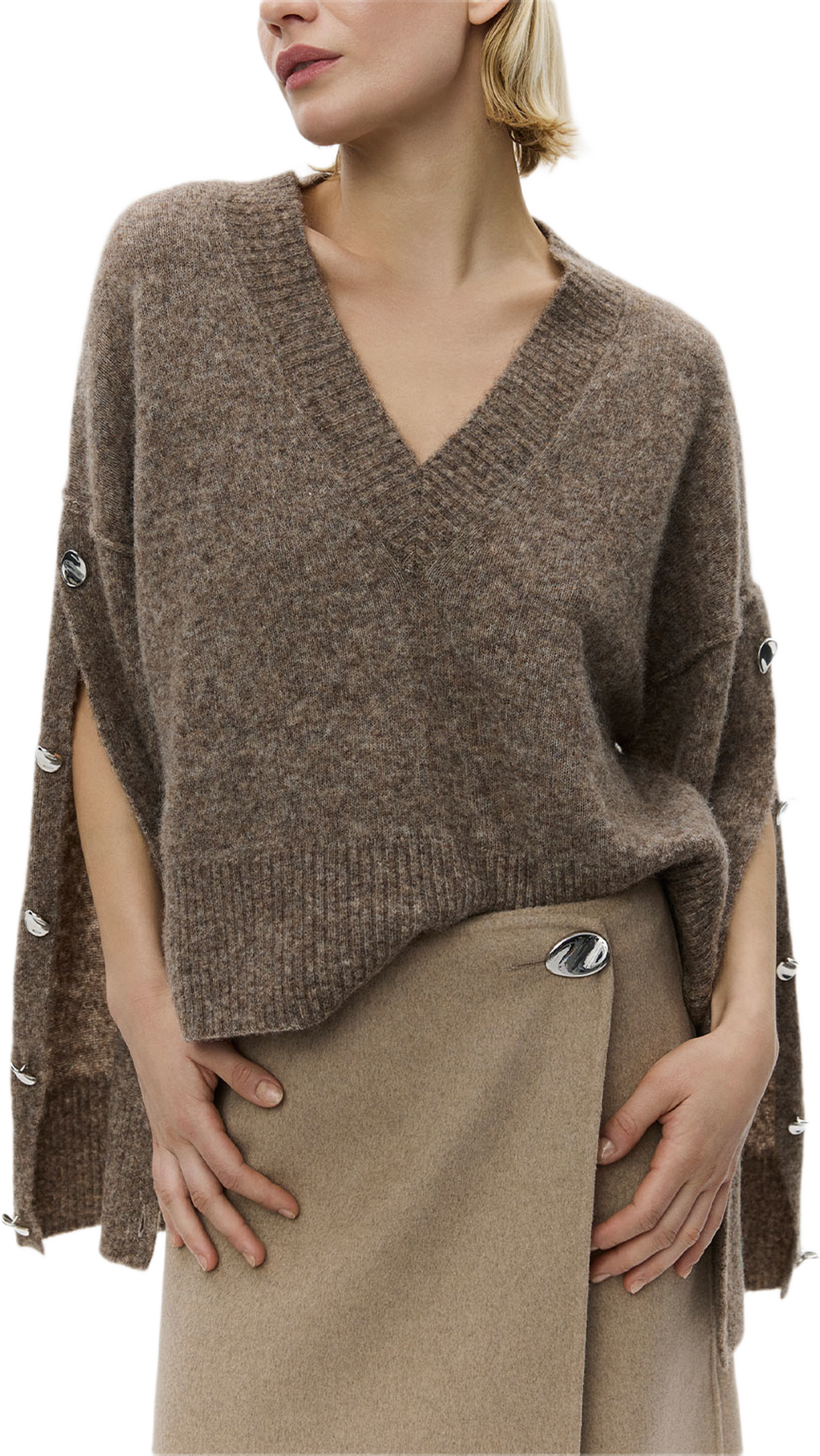 Solange - Cozy Days Jumper, från DAY Birger et Mikkelsen, i färgen Wren Melange. Klicka för att öppna bilden i stort format