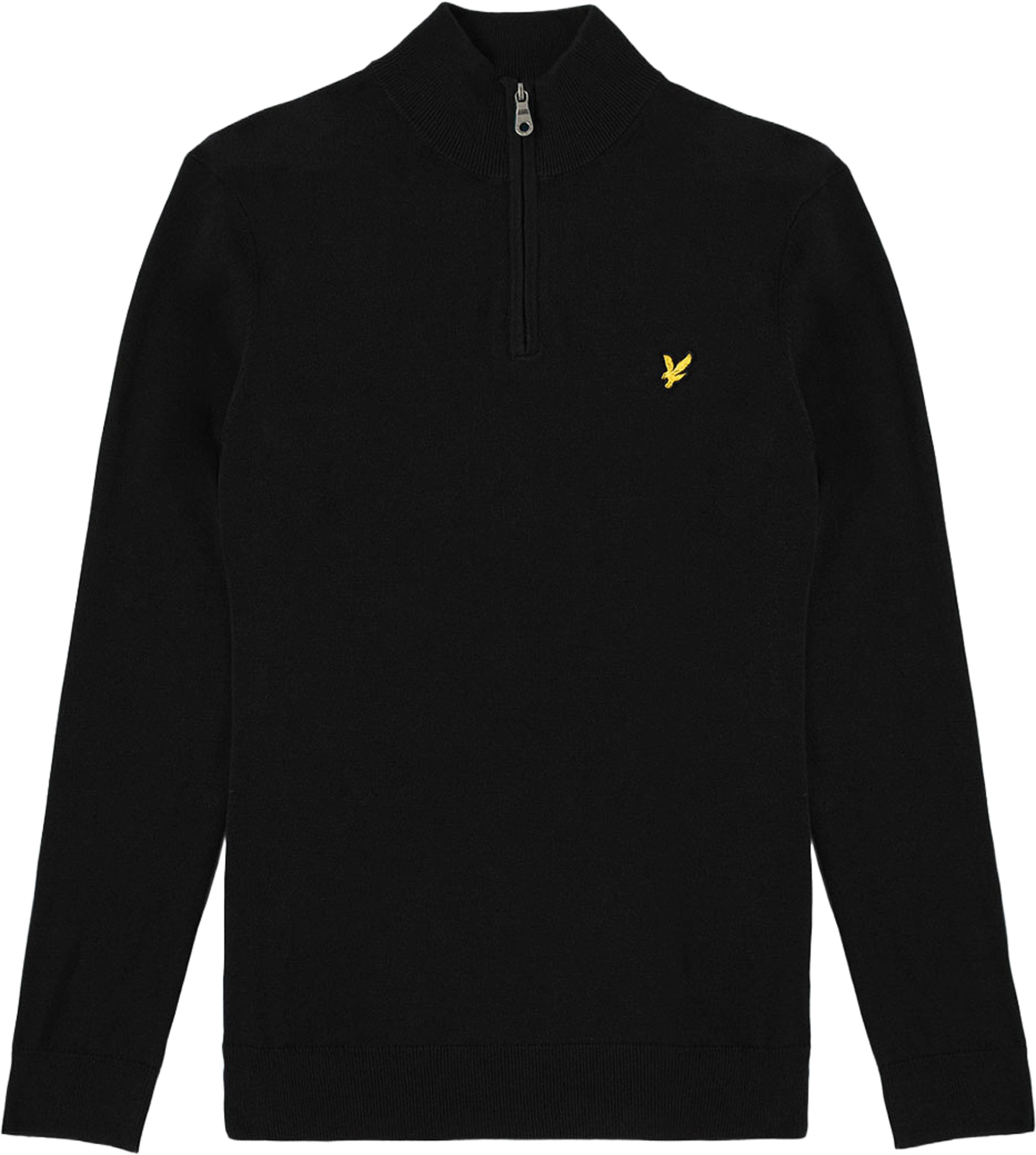 Cotton Quarter Zip Jumper, från Lyle & Scott, i färgen Jet Black. Klicka för att öppna bilden i stort format