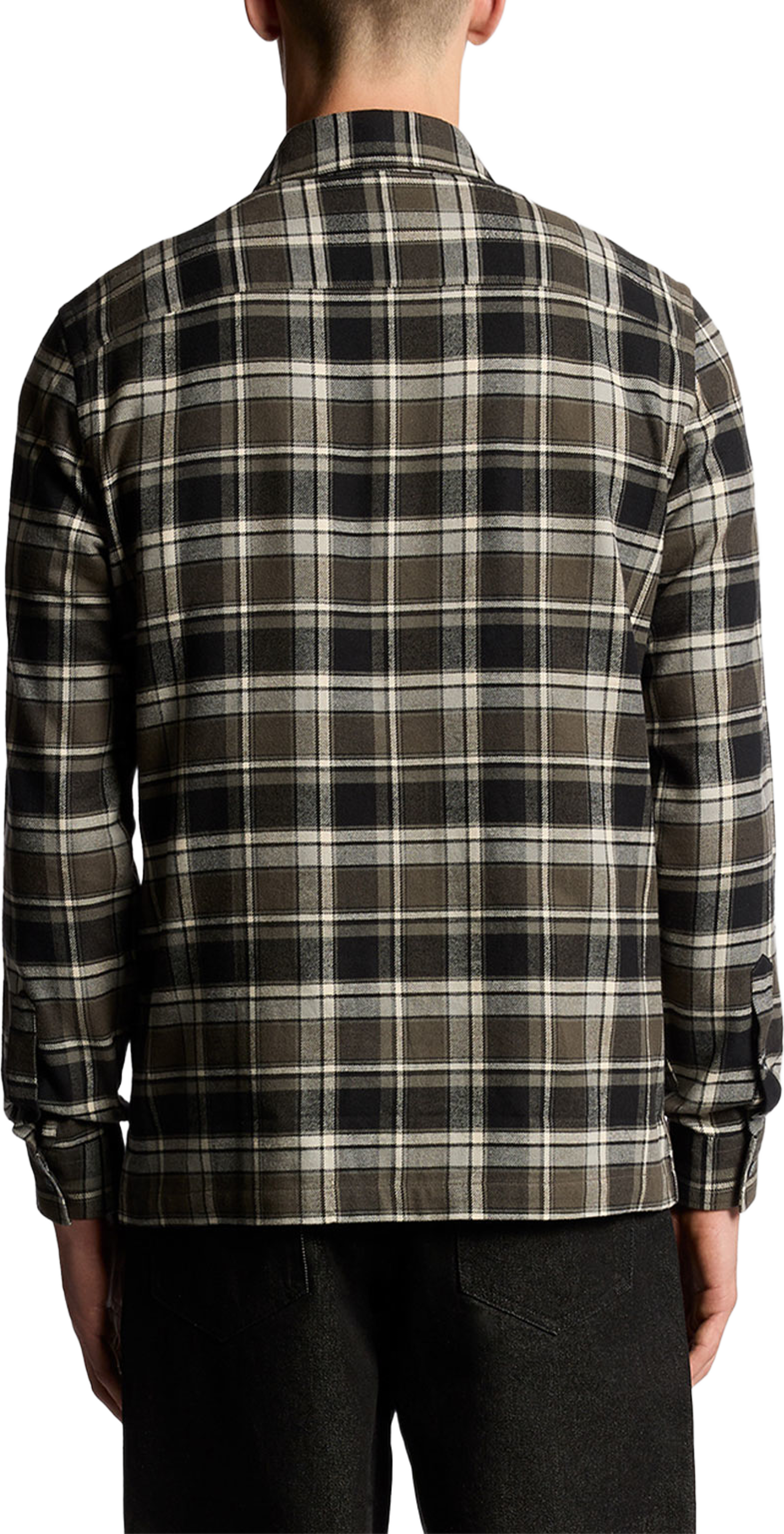 Brushed Cotton Check Shirt, från Lyle & Scott, i färgen Jet Black/Limestone. Klicka för att öppna bilden i stort format