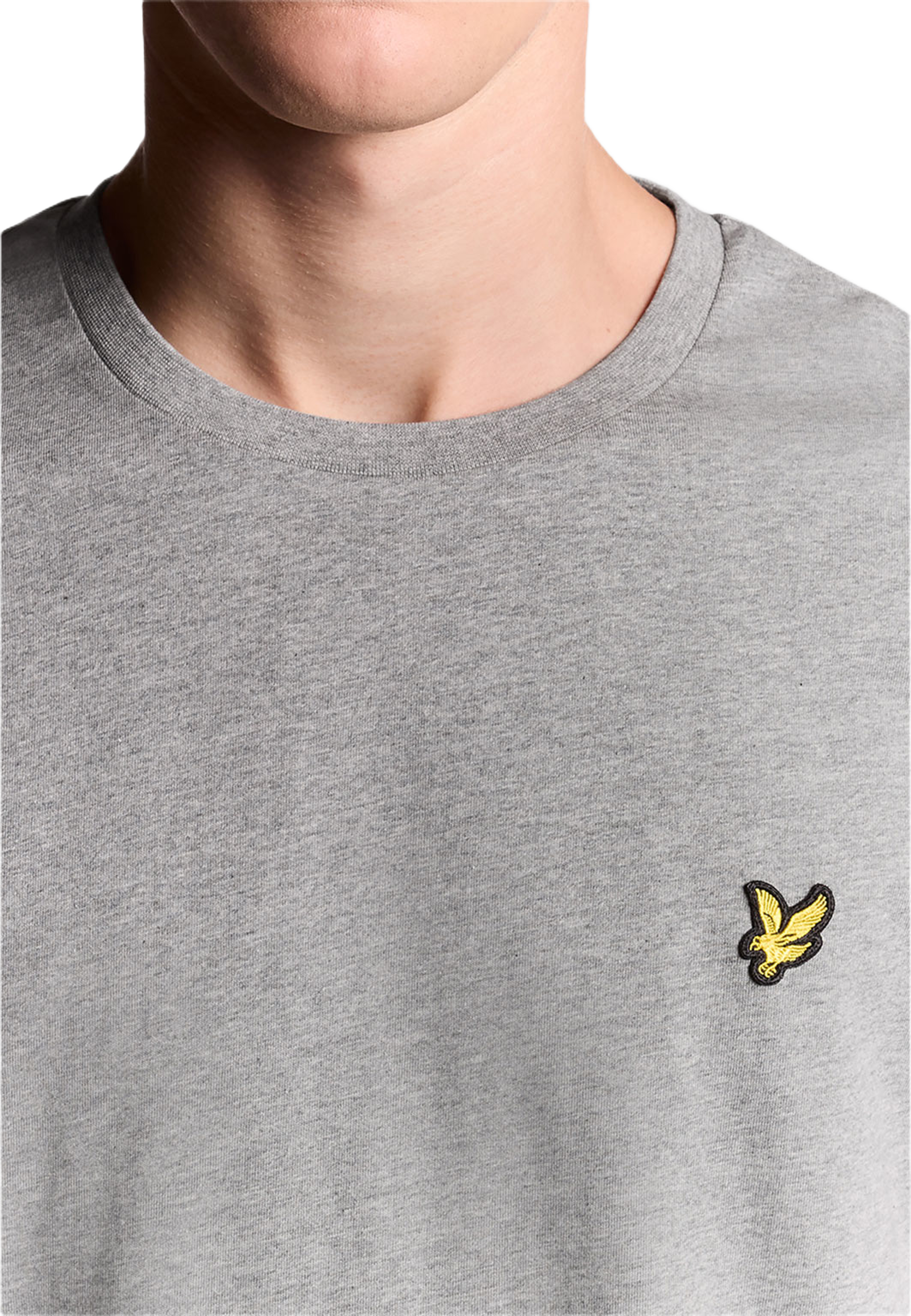 Plain T-shirt, från Lyle & Scott, i färgen Mid Grey Marl. Klicka för att öppna bilden i stort format