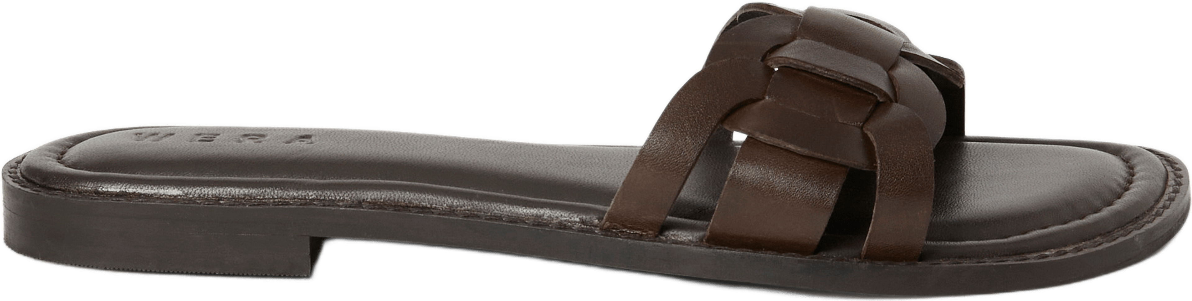 Slip in-sandaler i skinn, från Wera, i färgen Dk.brown. Klicka för att öppna bilden i stort format