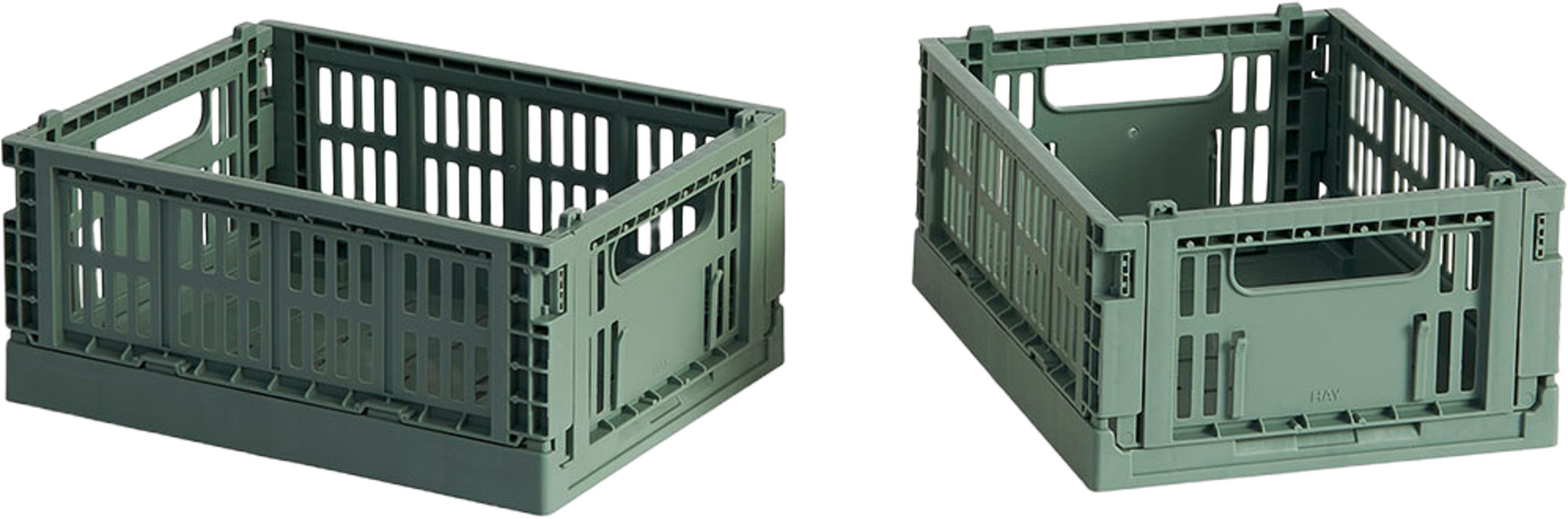HAY Colour Crate Mini Set of 2 Sage green, från HAY, i färgen Sage Green. Klicka för att öppna bilden i stort format