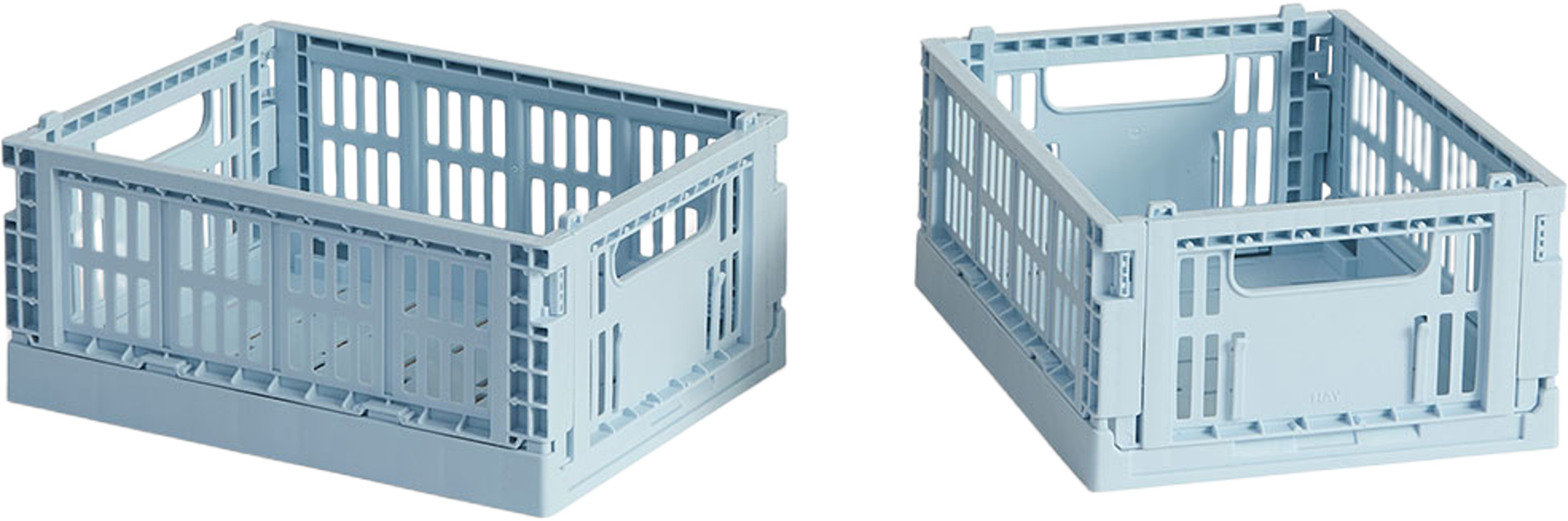 HAY Colour Crate Mini Set of 2 Soft blue, från HAY, i färgen Soft Blue. Klicka för att öppna bilden i stort format