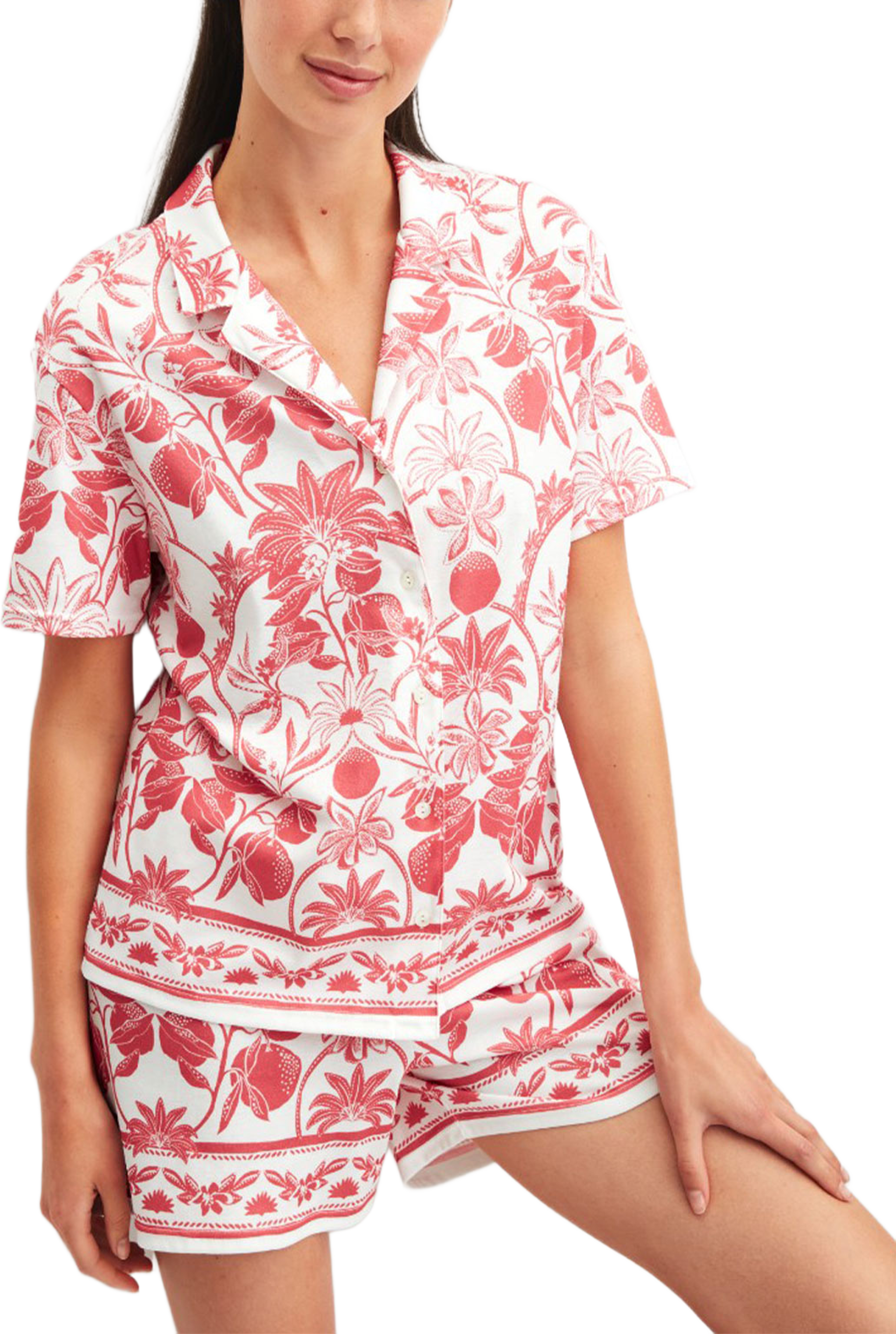 Favourites Beach Shirt short-sleeve, från Calida, i färgen Rose Of Sharon. Klicka för att öppna bilden i stort format