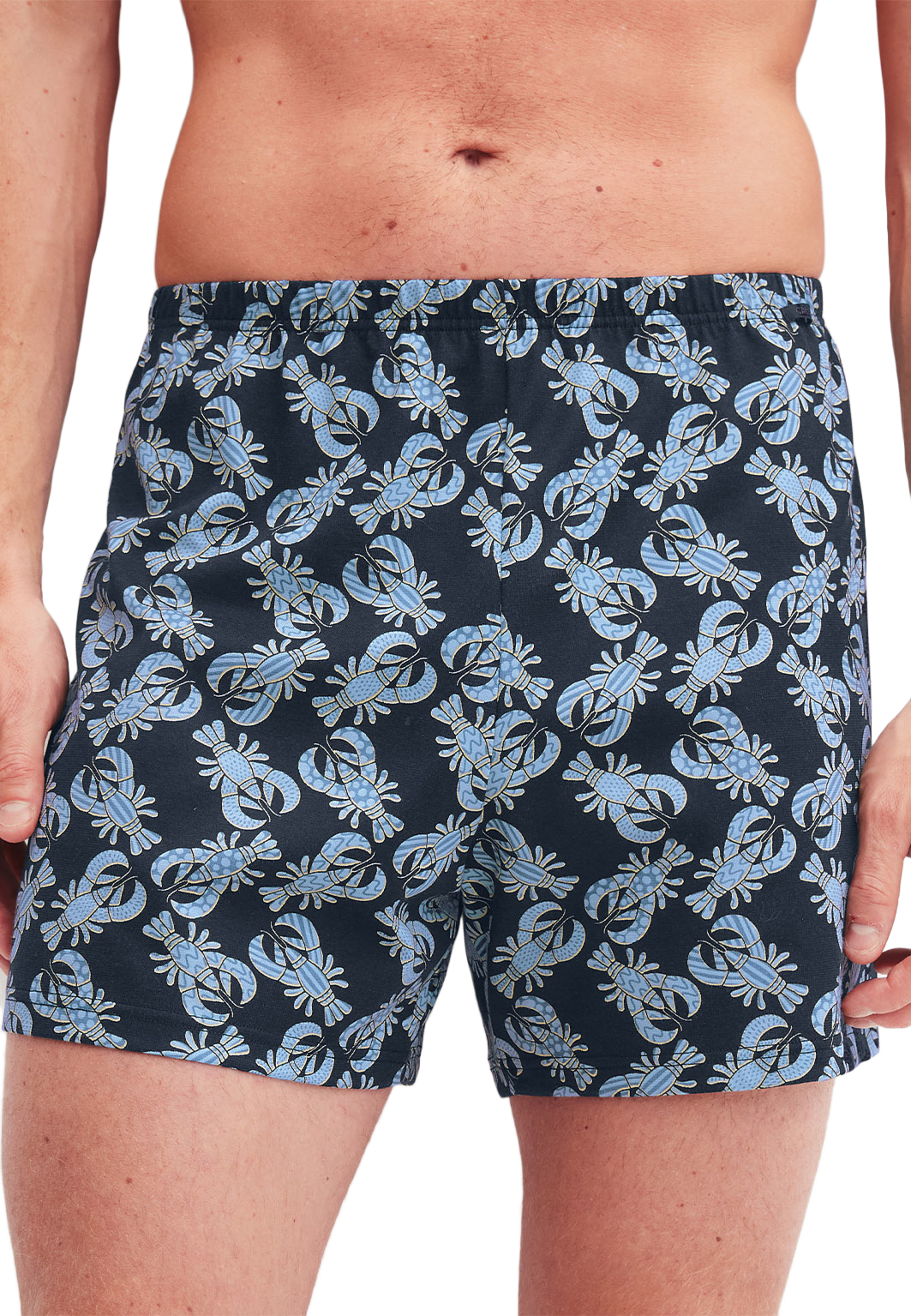Prints Boxer Shorts, från Calida, i färgen Dark Lapis. Klicka för att öppna bilden i stort format