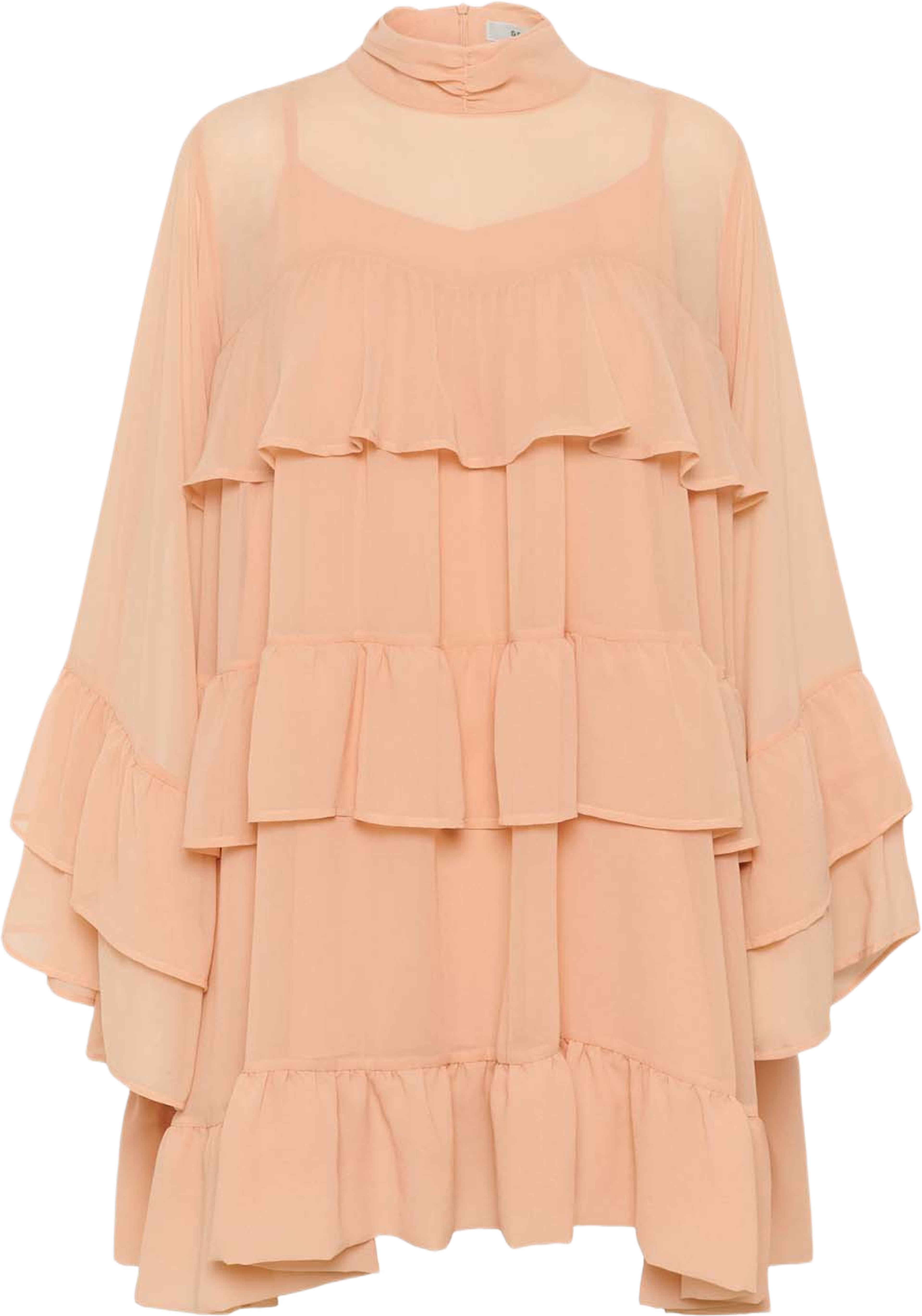 GZchiffany short dress, från Gestuz, i färgen Maple Sugar. Klicka för att öppna bilden i stort format