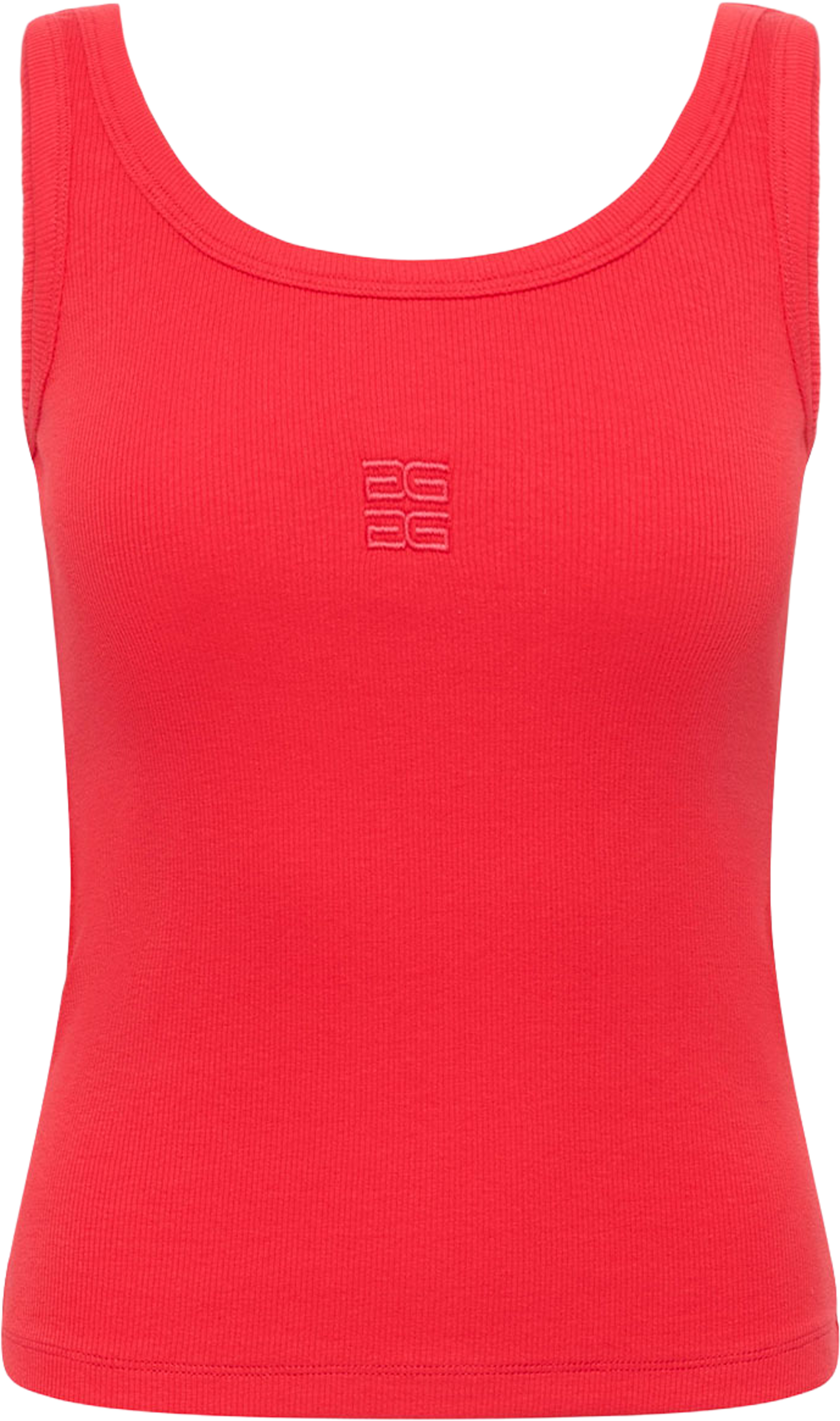 Drew Logo Top 2.0, från Gestuz, i färgen Tomato. Klicka för att öppna bilden i stort format