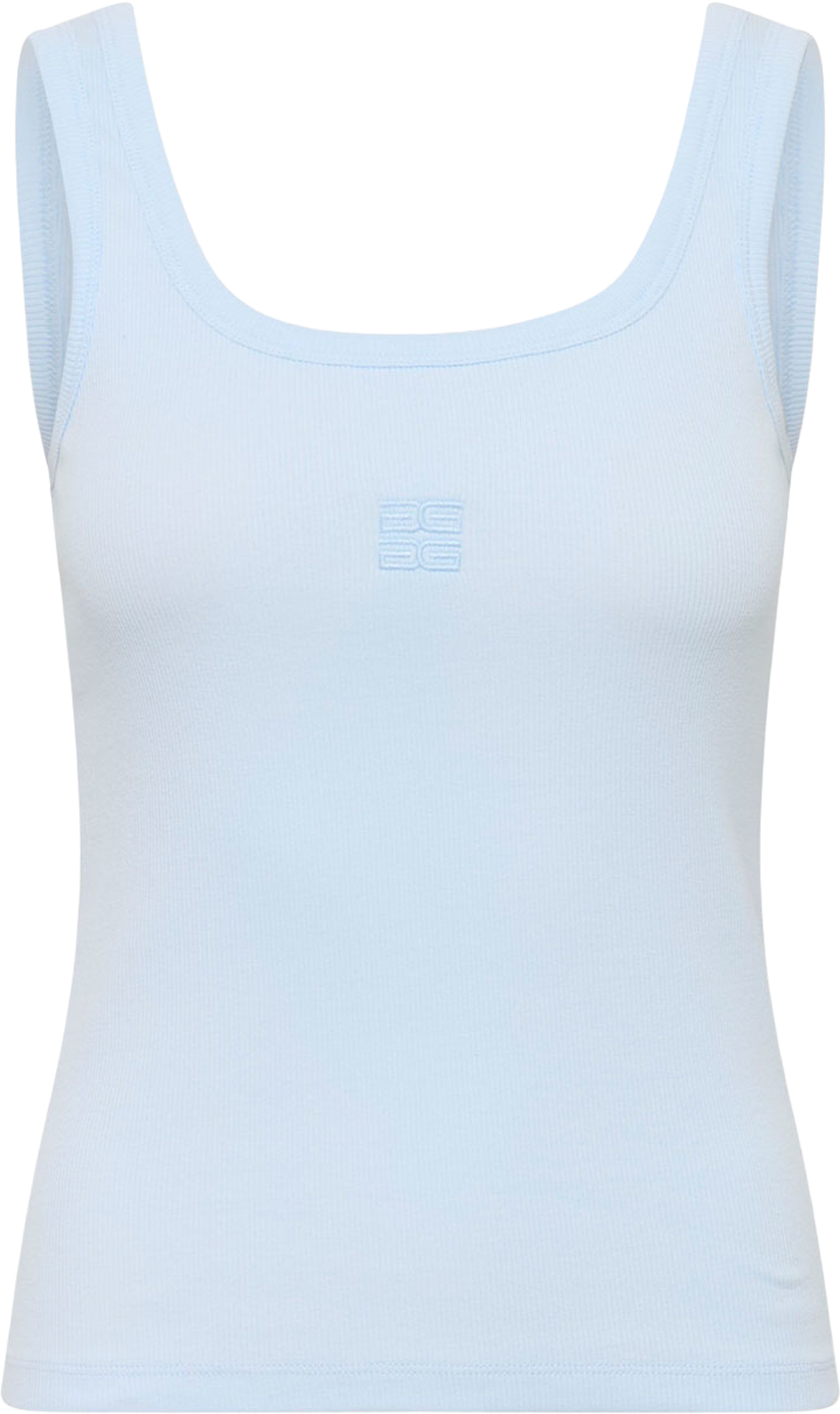 Drew Logo Top 2.0, från Gestuz, i färgen Blue Finch. Klicka för att öppna bilden i stort format