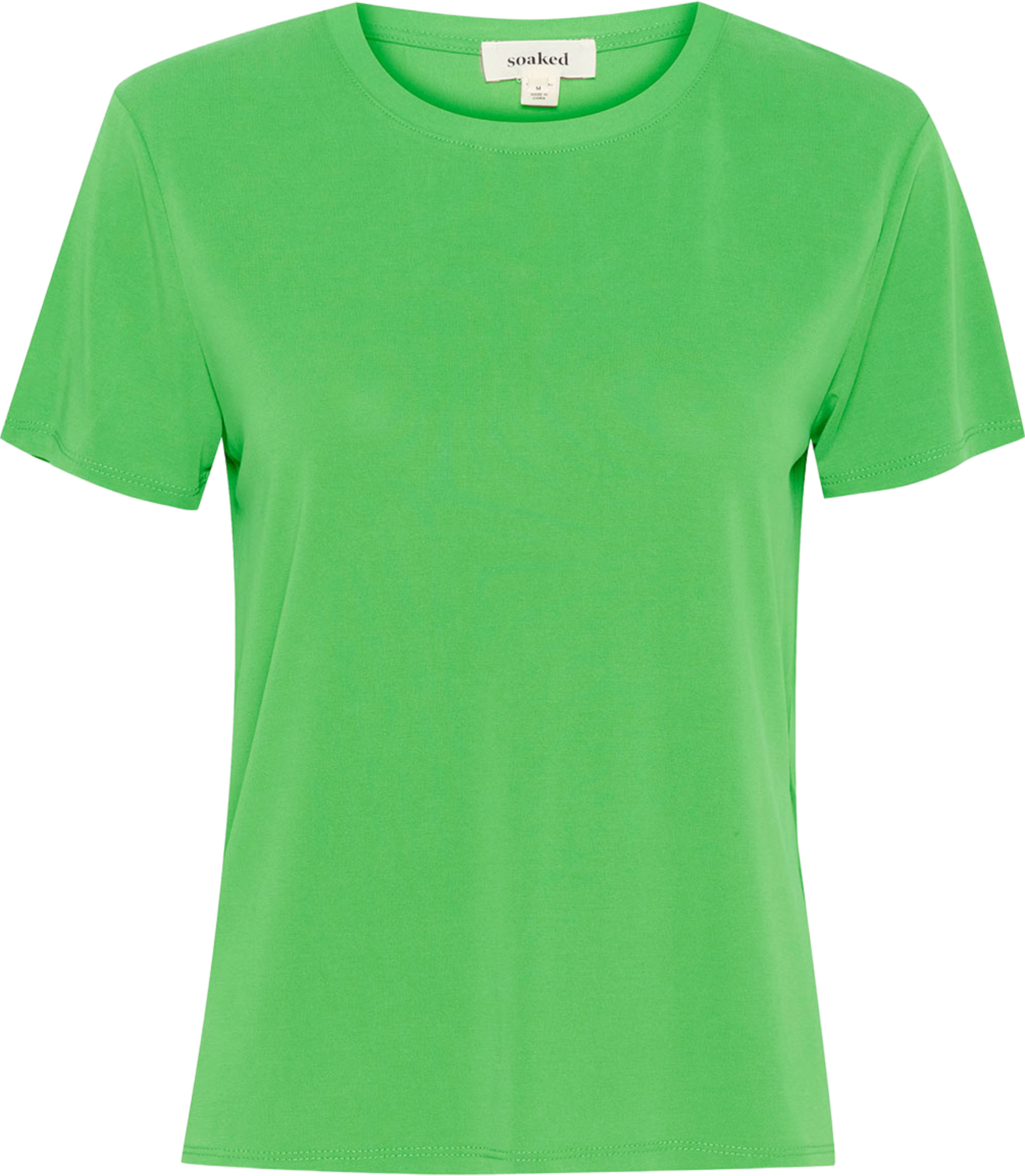 SLColumbine Crew-Neck T-Shirt, från Soaked In Luxury, i färgen Vibrant Green. Klicka för att öppna bilden i stort format