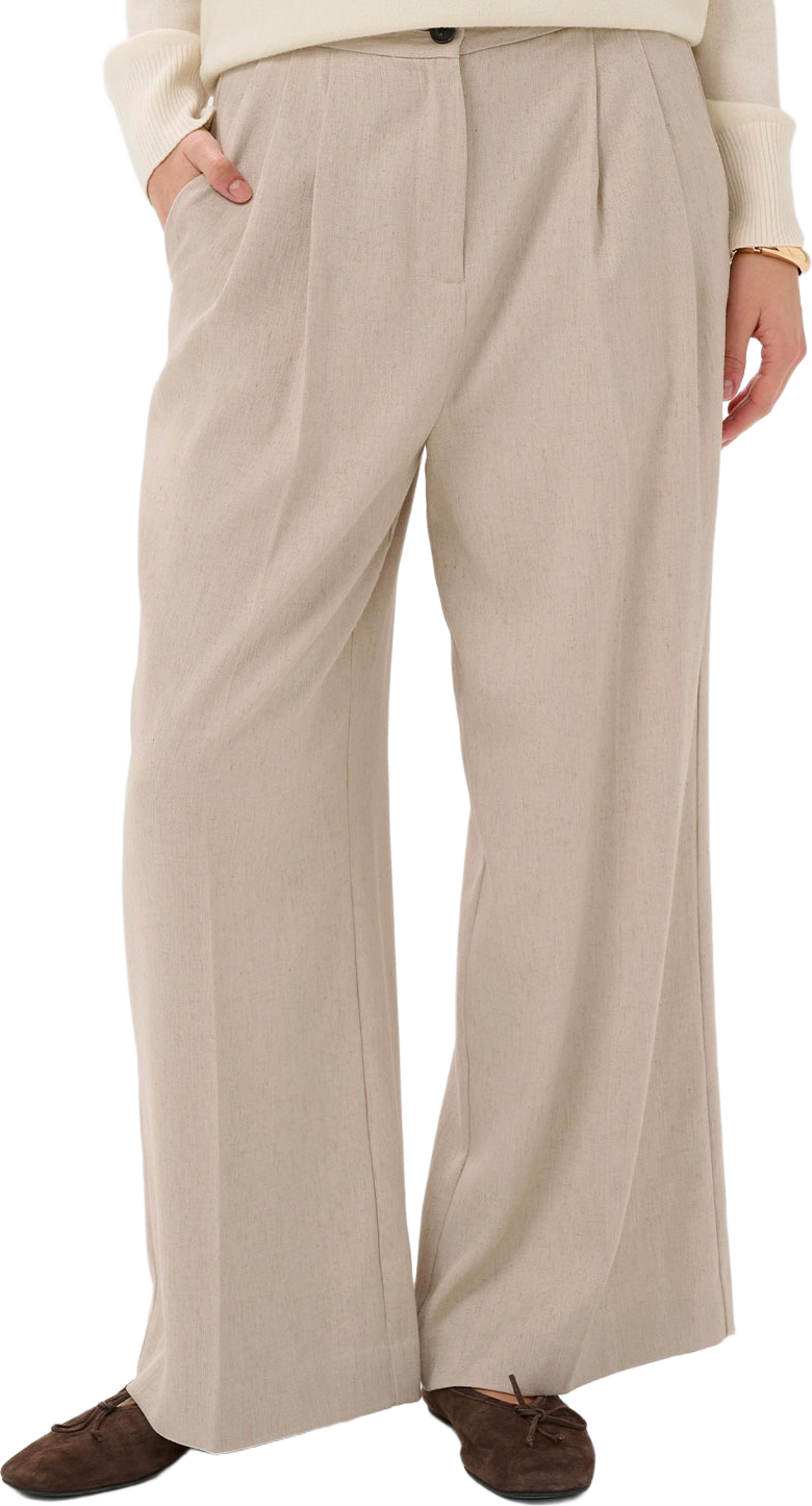 SLSofia Pants, från Soaked In Luxury, i färgen White Pepper. Klicka för att öppna bilden i stort format