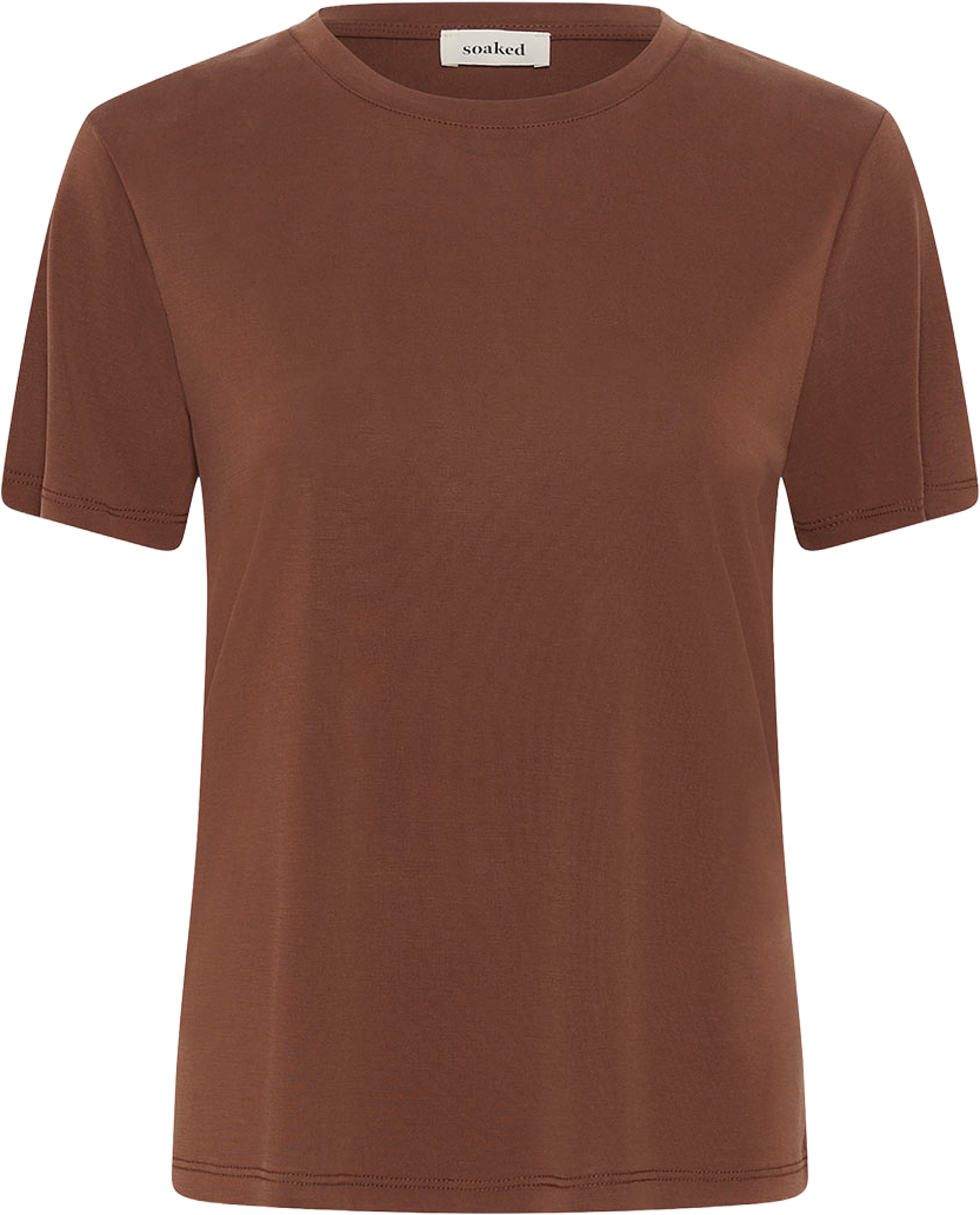 SLColumbine Crew-Neck T-Shirt, från Soaked In Luxury, i färgen Cappuccino. Klicka för att öppna bilden i stort format