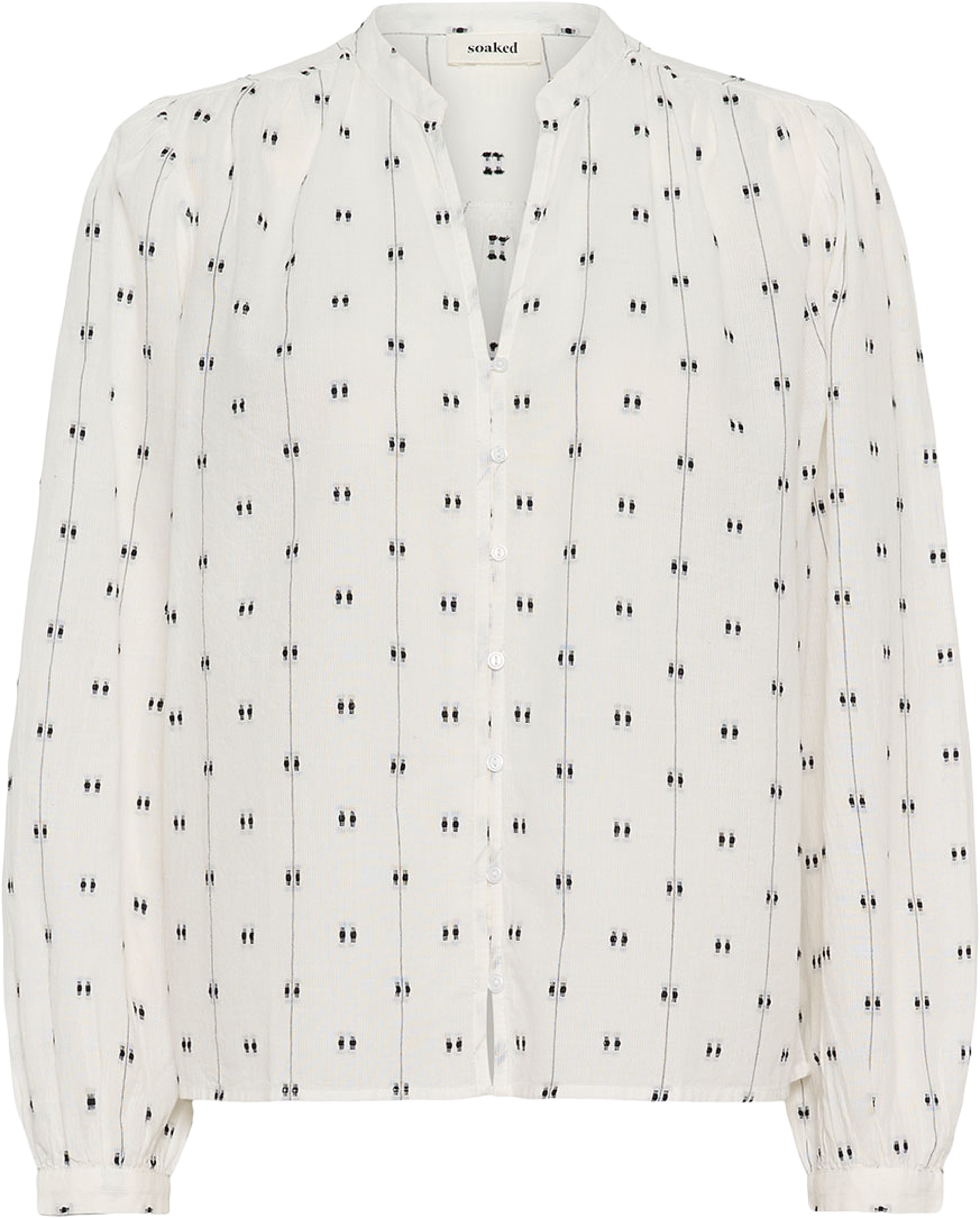 SLAmelie Shirt, från Soaked In Luxury, i färgen White W. Black Dobby. Klicka för att öppna bilden i stort format