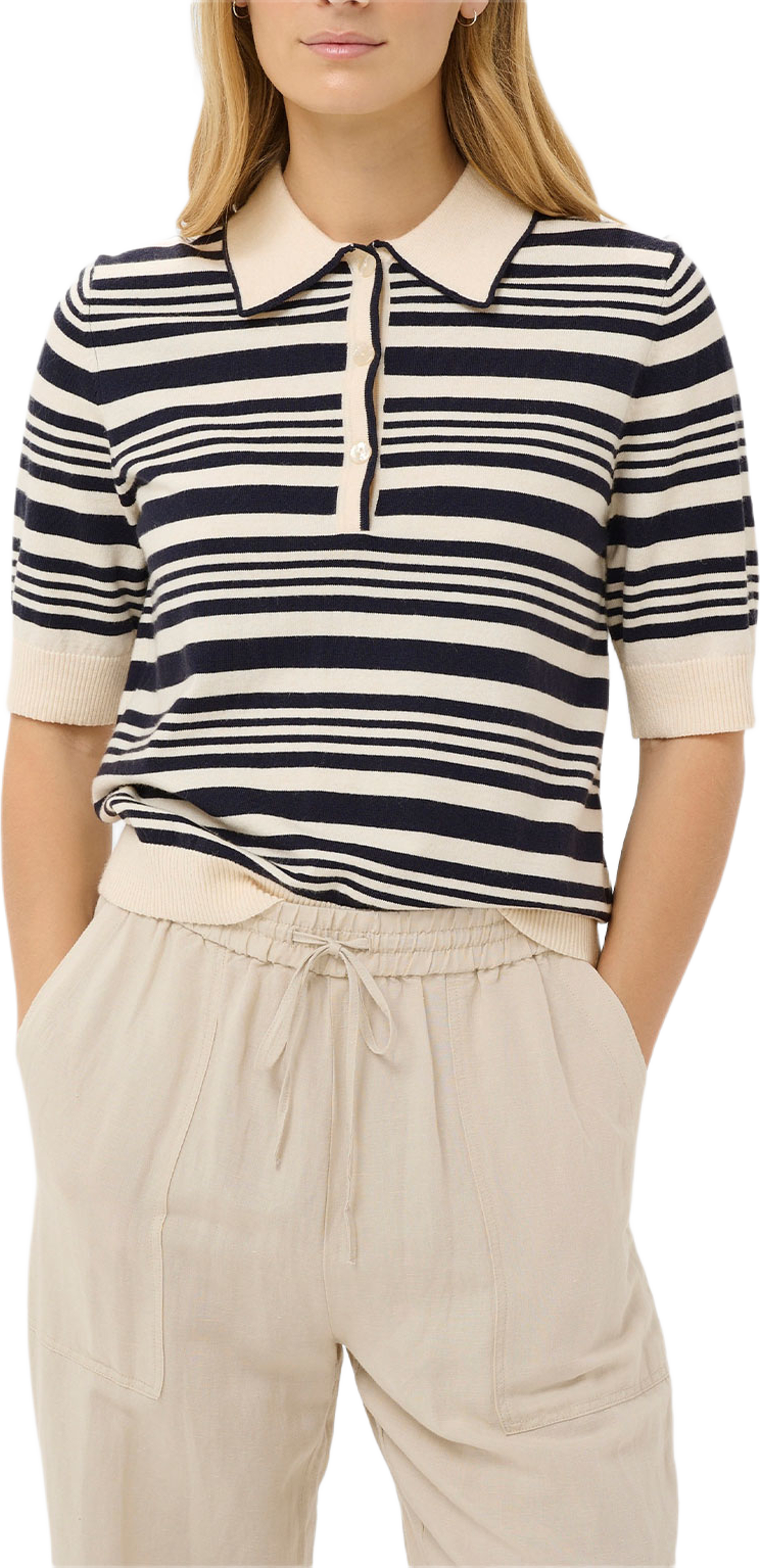 AnettiPW PU, från Part Two, i färgen Dark Blue Irregular Stripe. Klicka för att öppna bilden i stort format